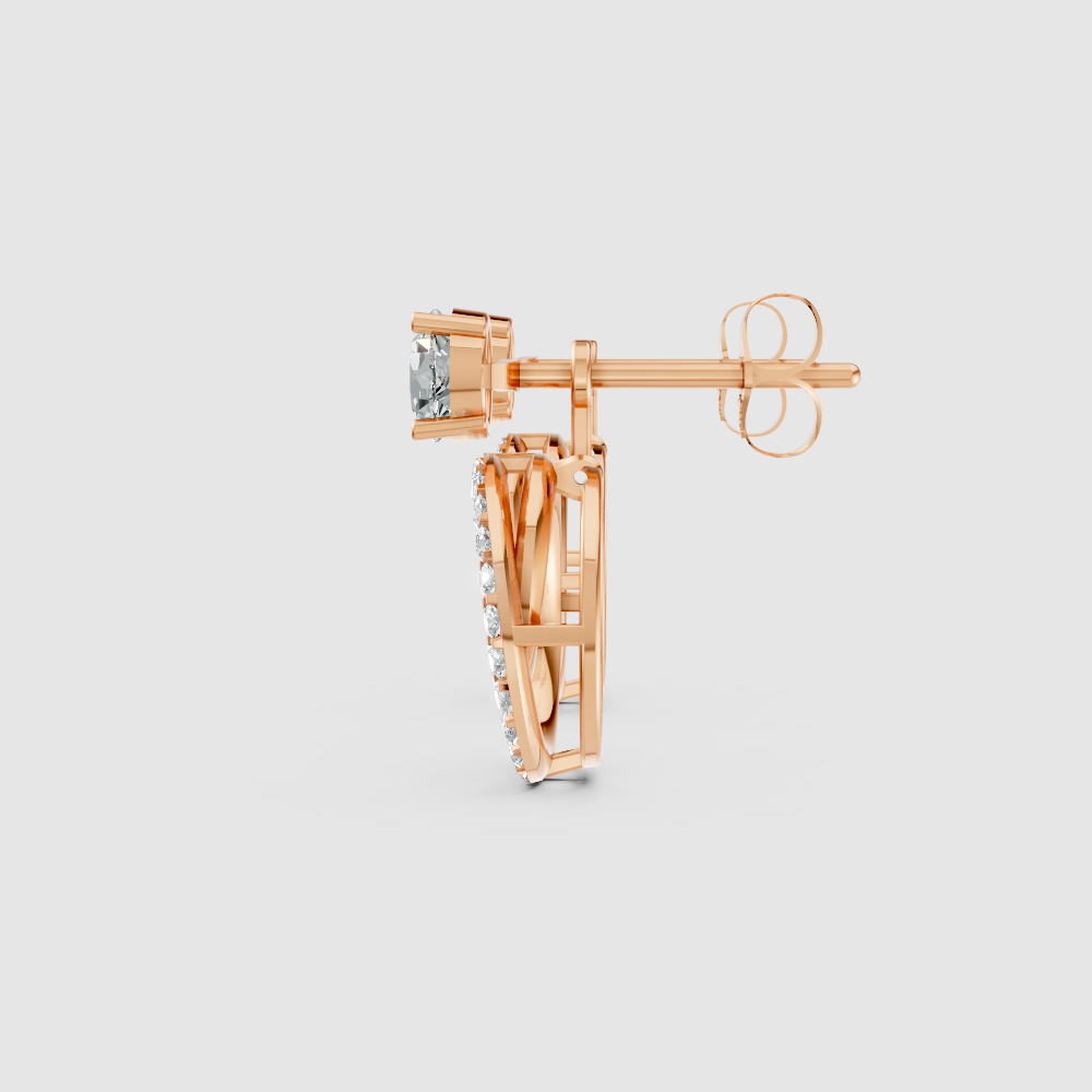 Amara Solitaire Jacket Earrings