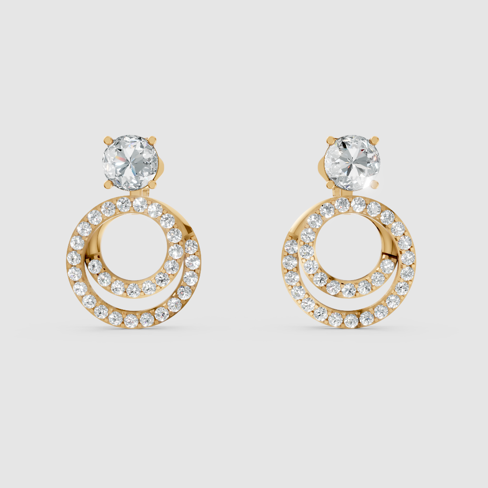 Amara Solitaire Jacket Earrings