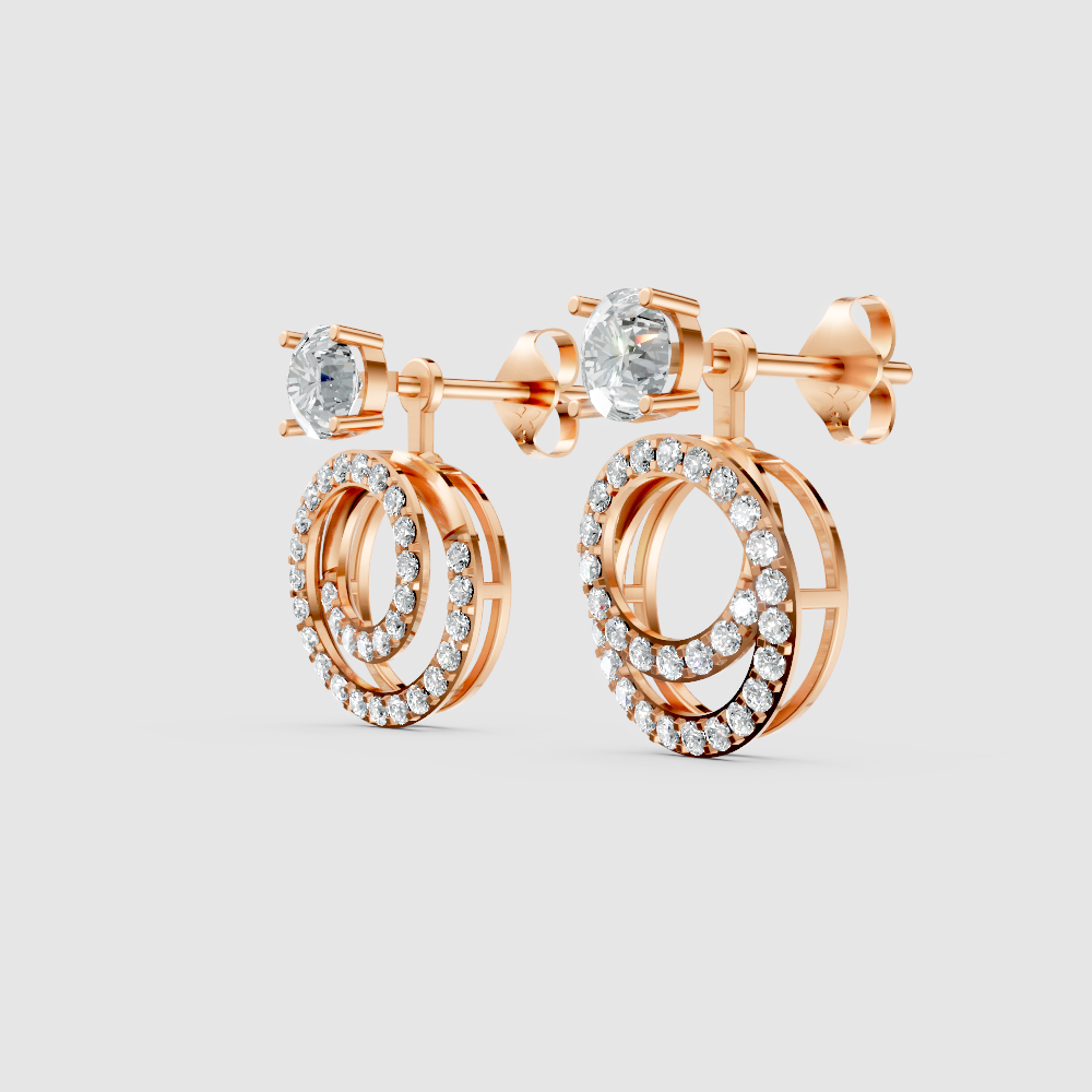 Amara Solitaire Jacket Earrings