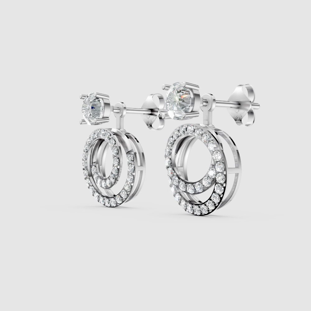 Amara Solitaire Jacket Earrings