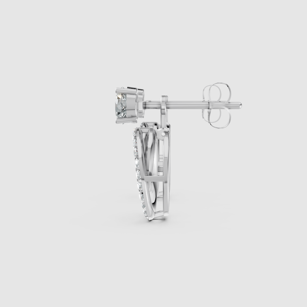 Amara Solitaire Jacket Earrings