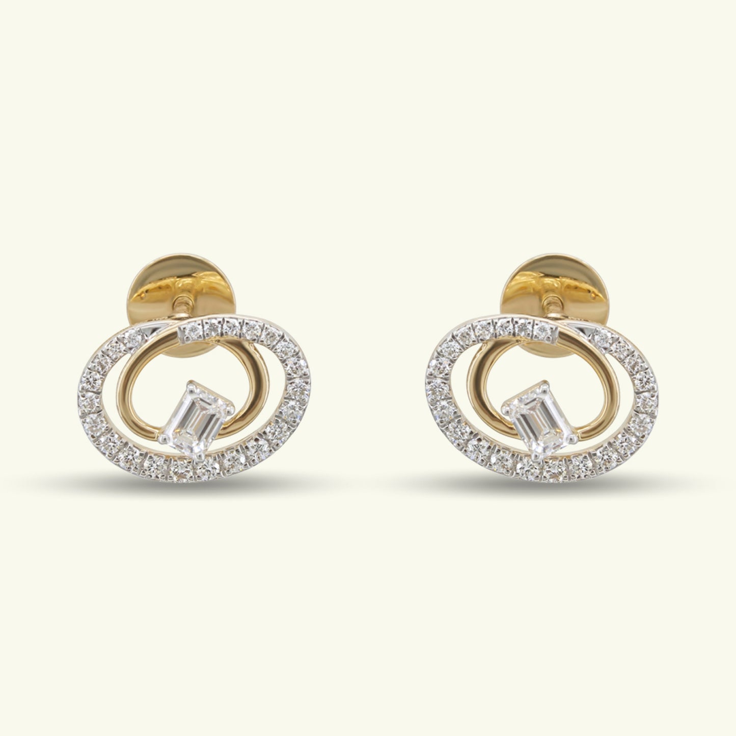 Virelle Form Diamond Earrings