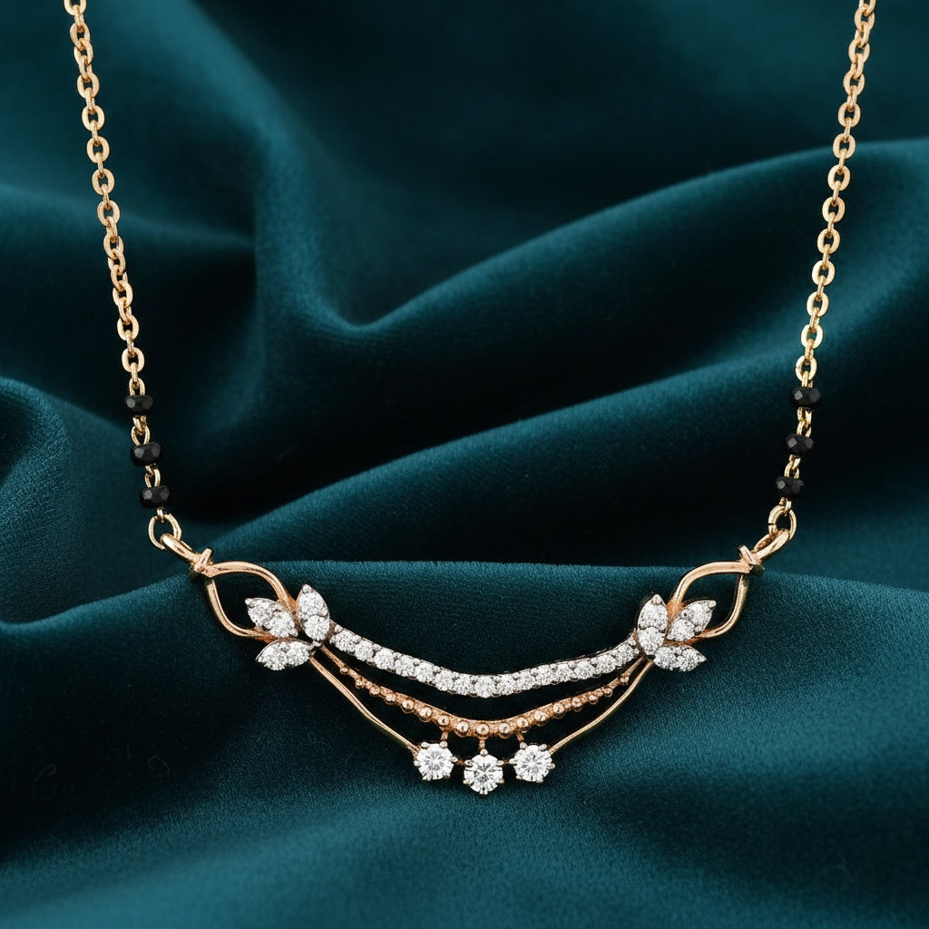 Meira Emblem Diamond Mangalsutra