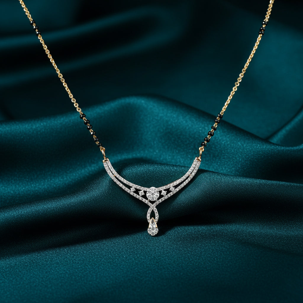 Zeyra Thread Diamond Mangalsutra