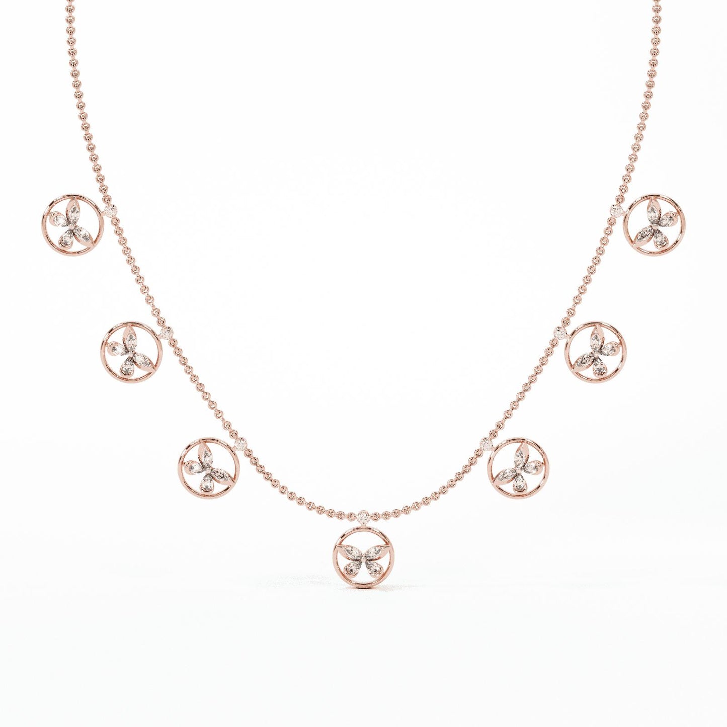 Zenya Icon Diamond Station Necklace