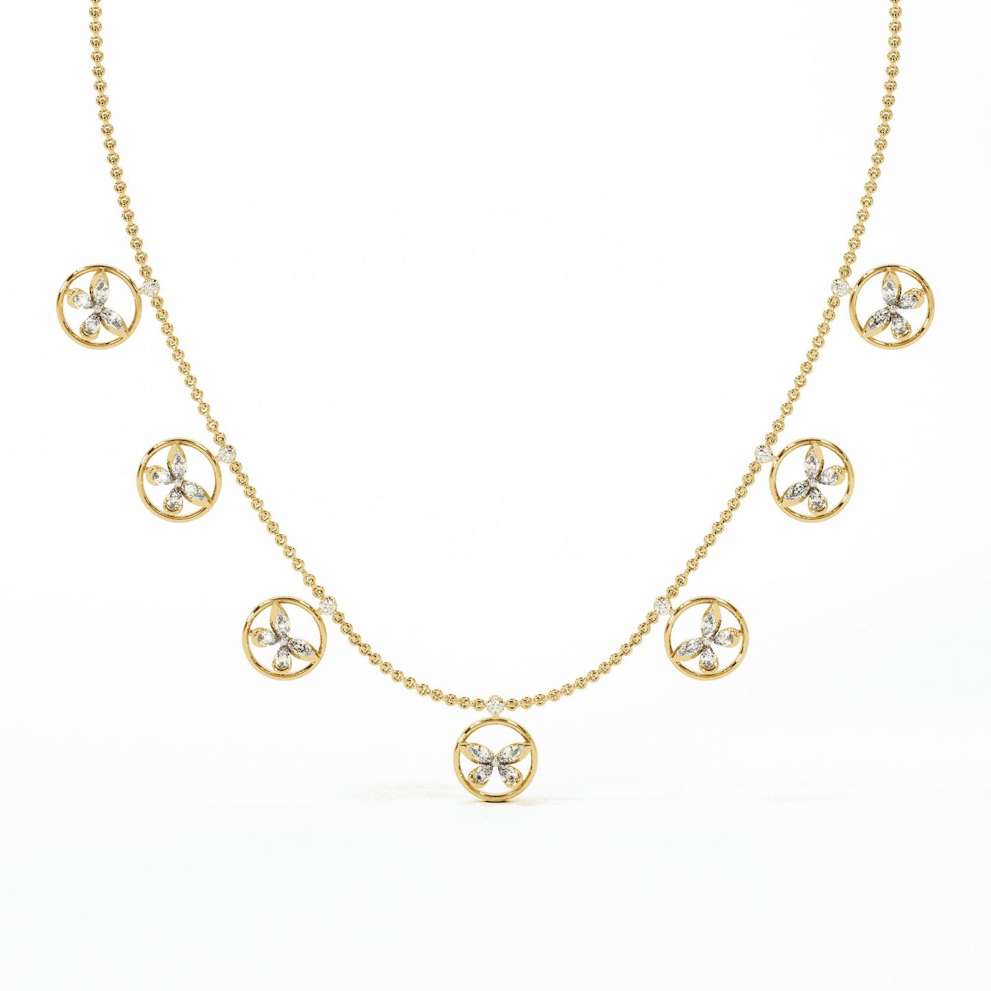 Zenya Icon Diamond Station Necklace