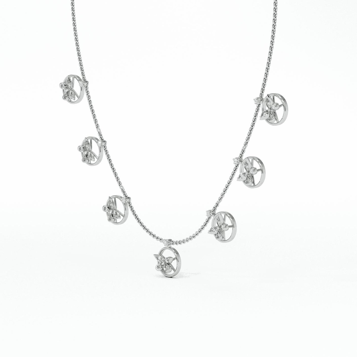 Zenya Icon Diamond Station Necklace