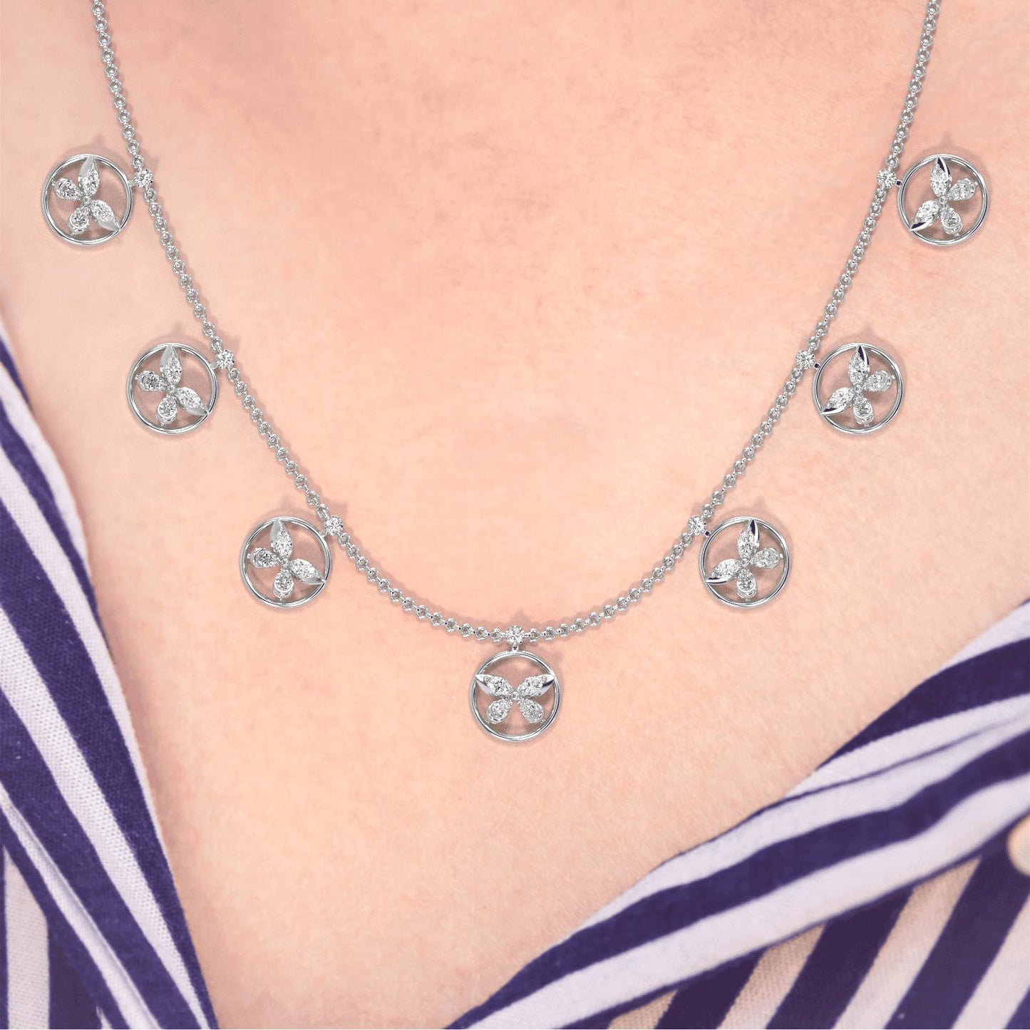 Zenya Icon Diamond Station Necklace