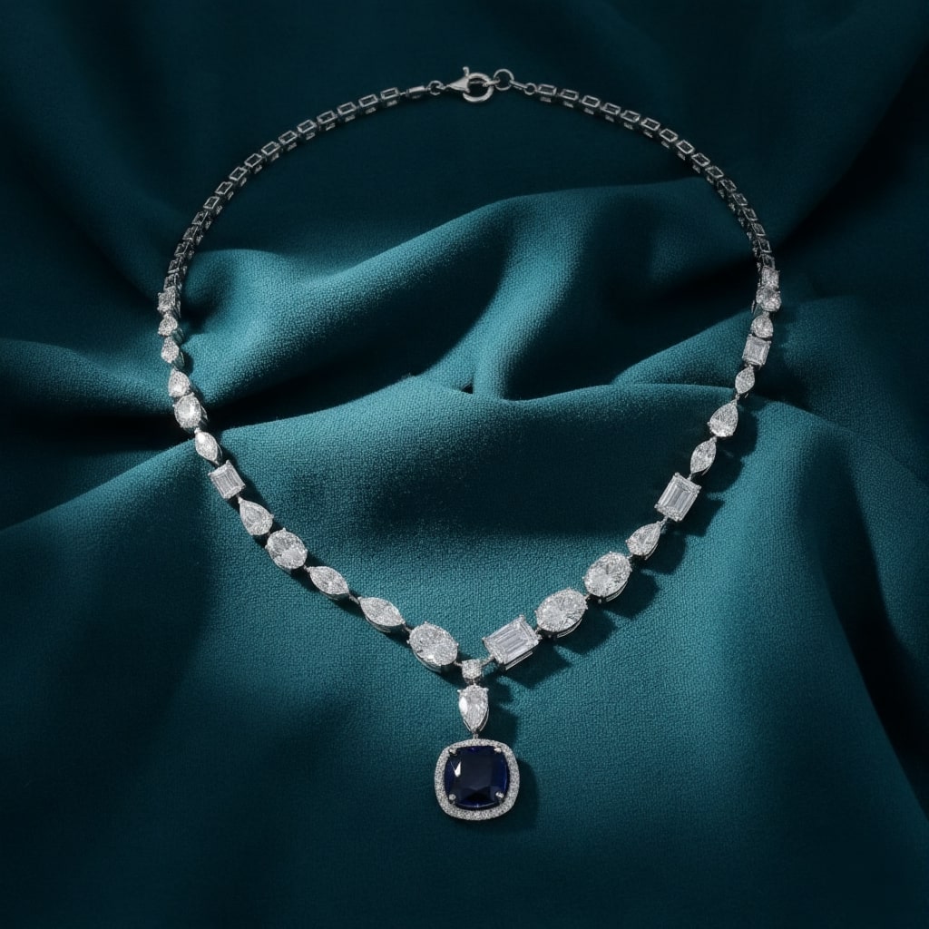 Taara Diamond Single Line Necklace