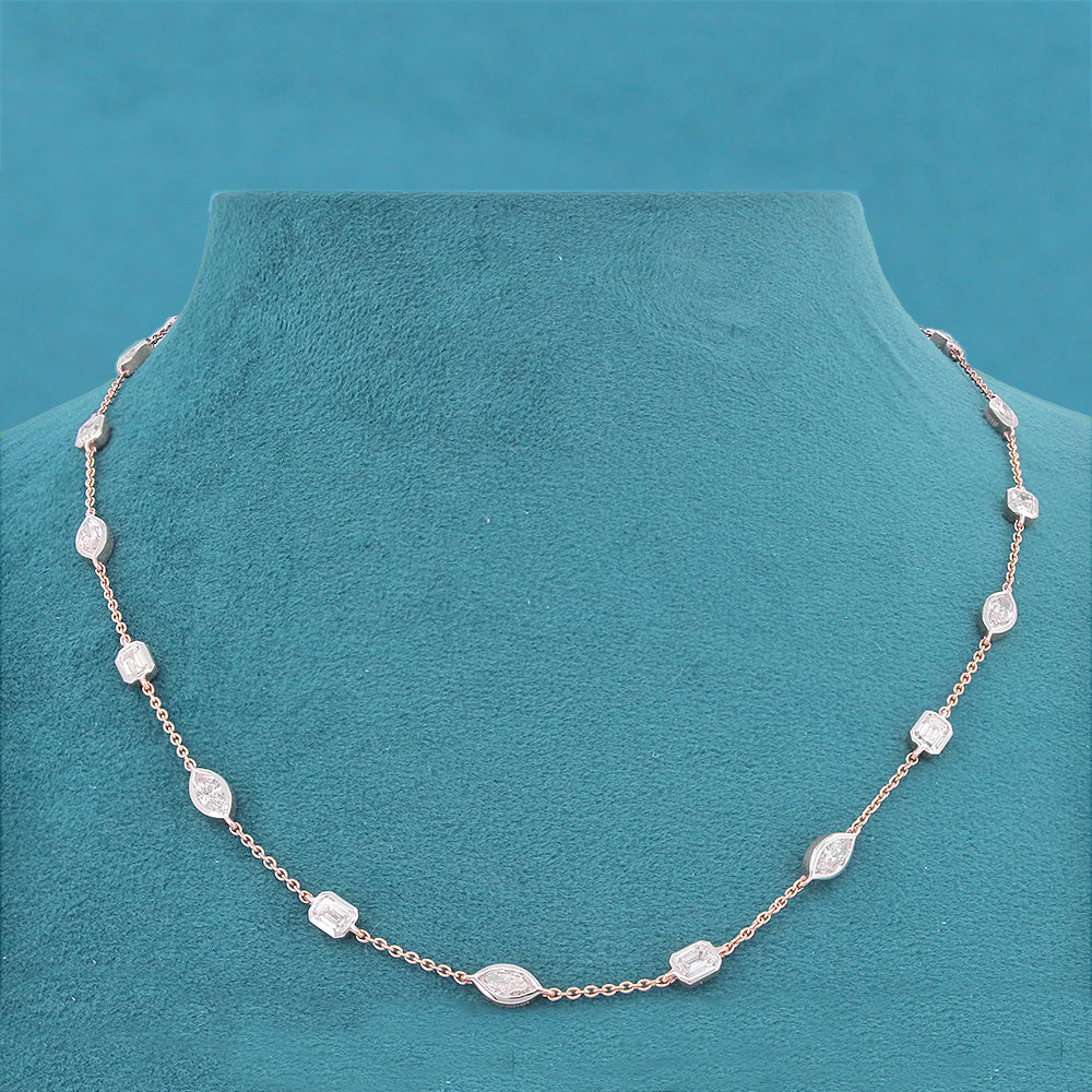 Mira Diamond Station Necklace