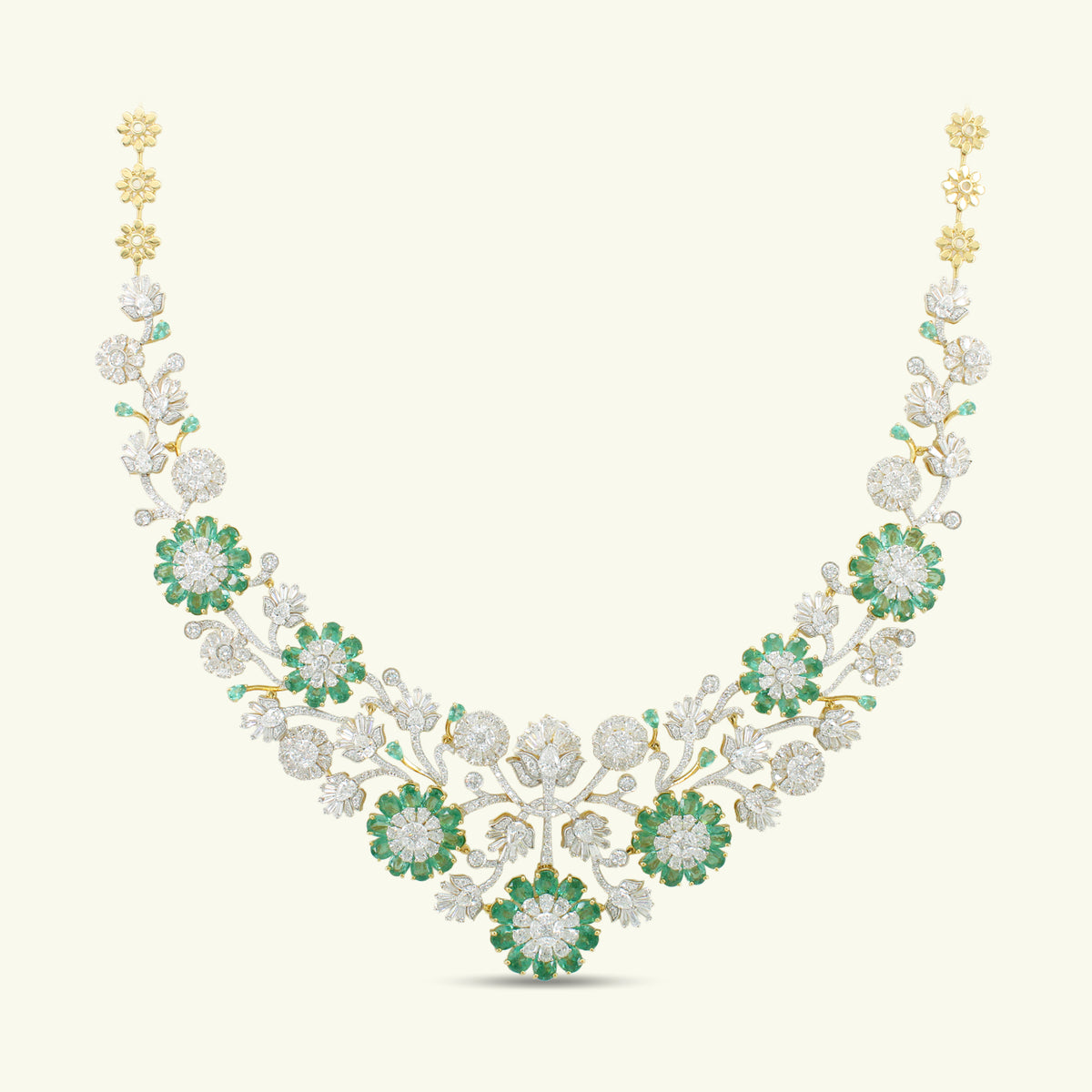 Gulbahar Emerald Diamond Necklace