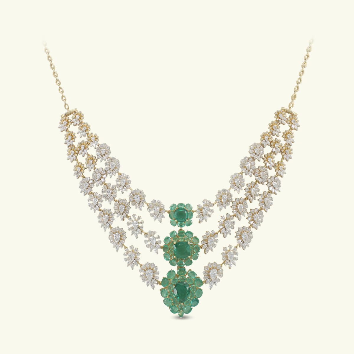 Emerald Rhapsody Diamond Necklace