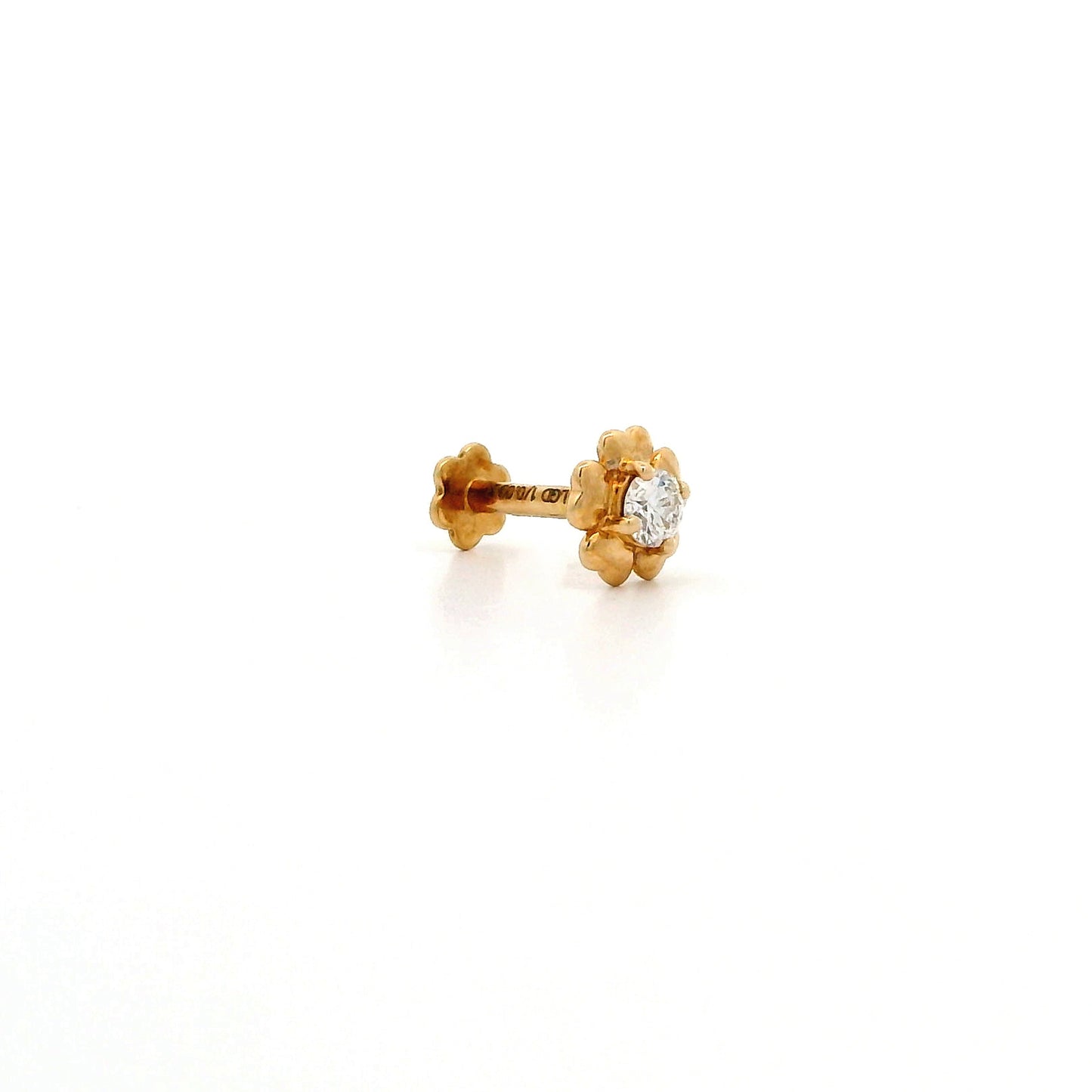 Tavira Solitaire Floral Diamond Nose Pin