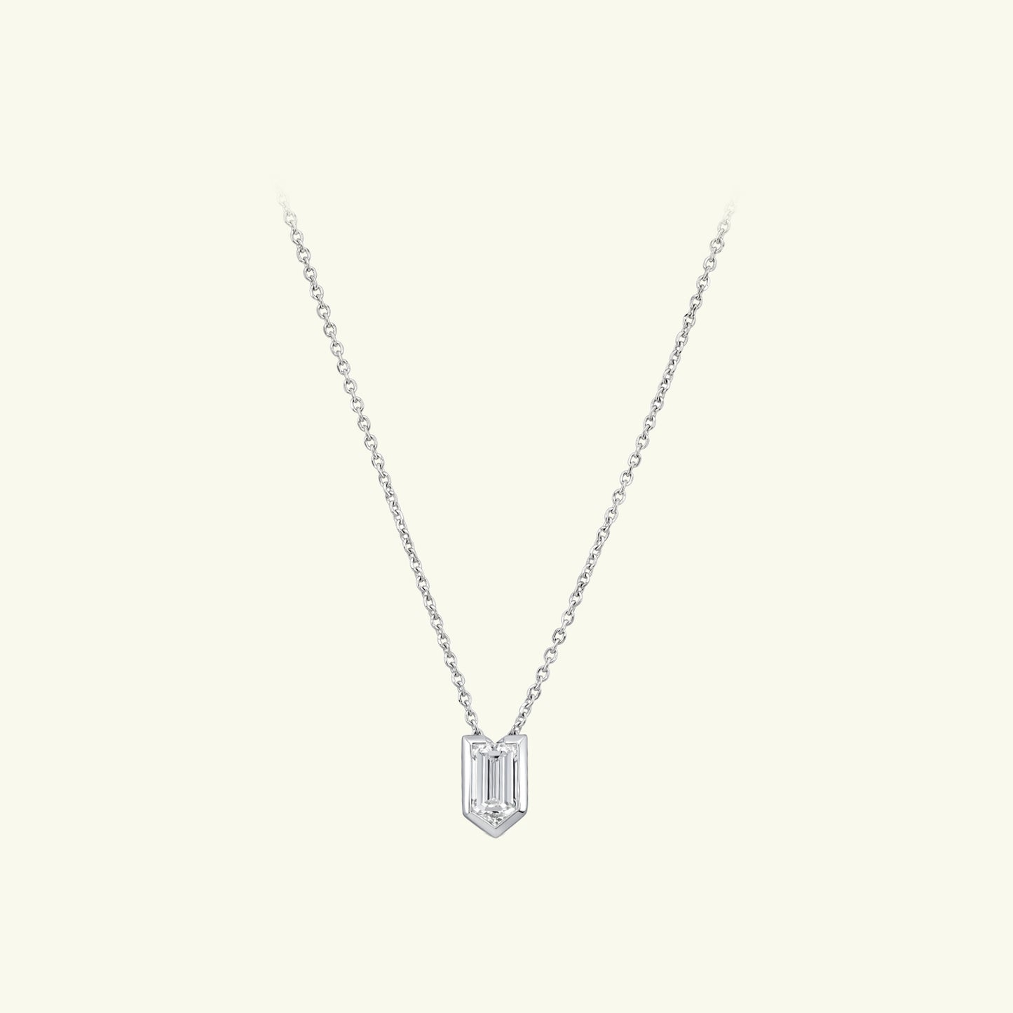 Evara Solitaire Diamond Pendant and Chain