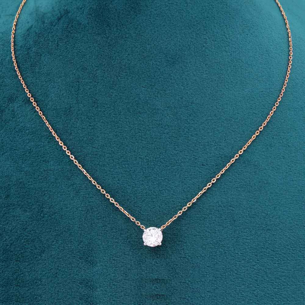 Lurien Flame Solitaire Pendant and Chain