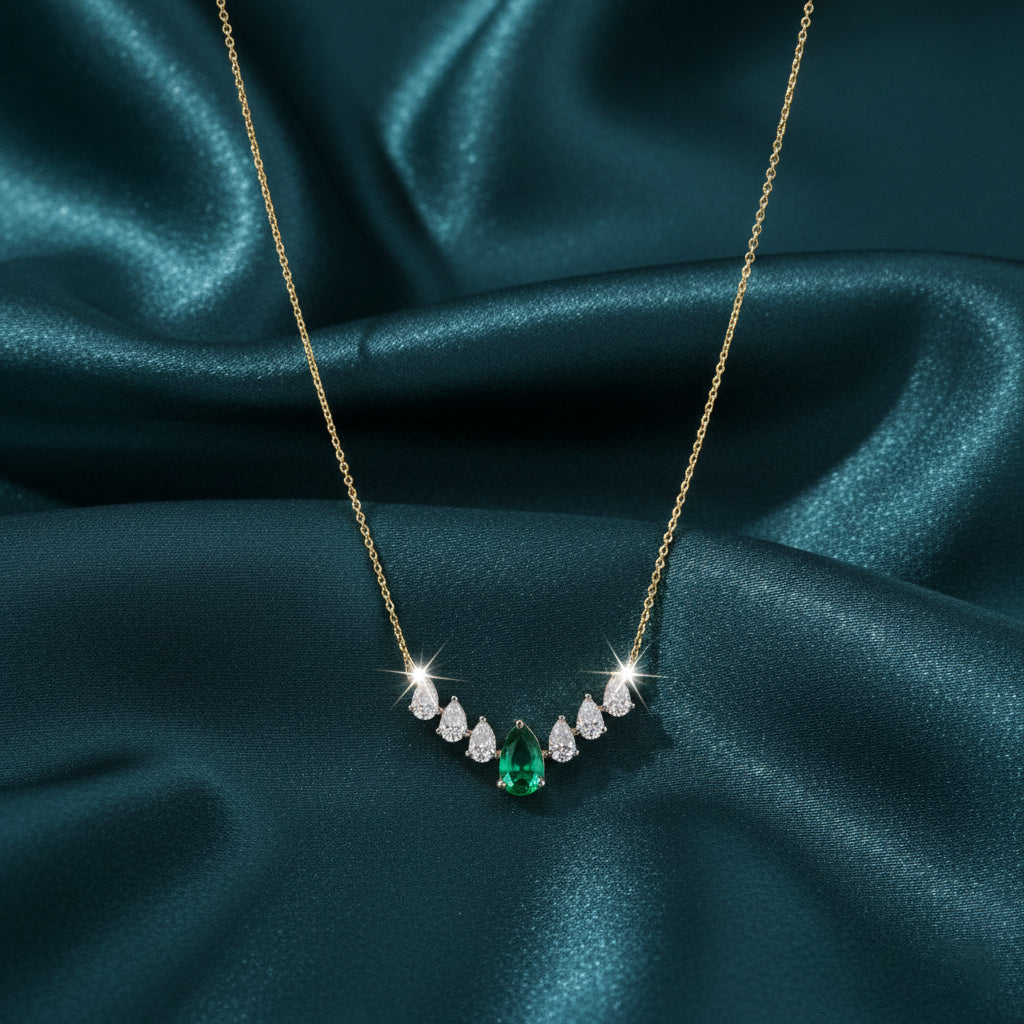 Seralya Drift Diamond Pendant and Chain