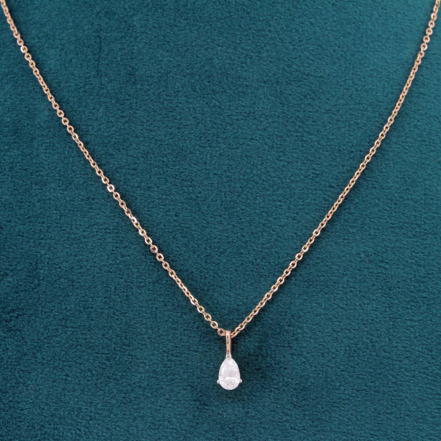 Velyn Solitaire Diamond Pendant  with chain