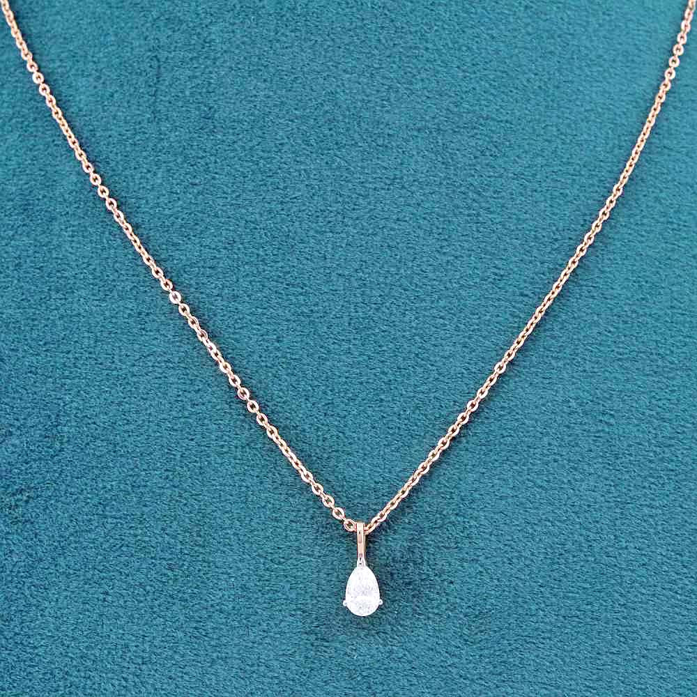 Velyn Solitaire Diamond Pendant with chain