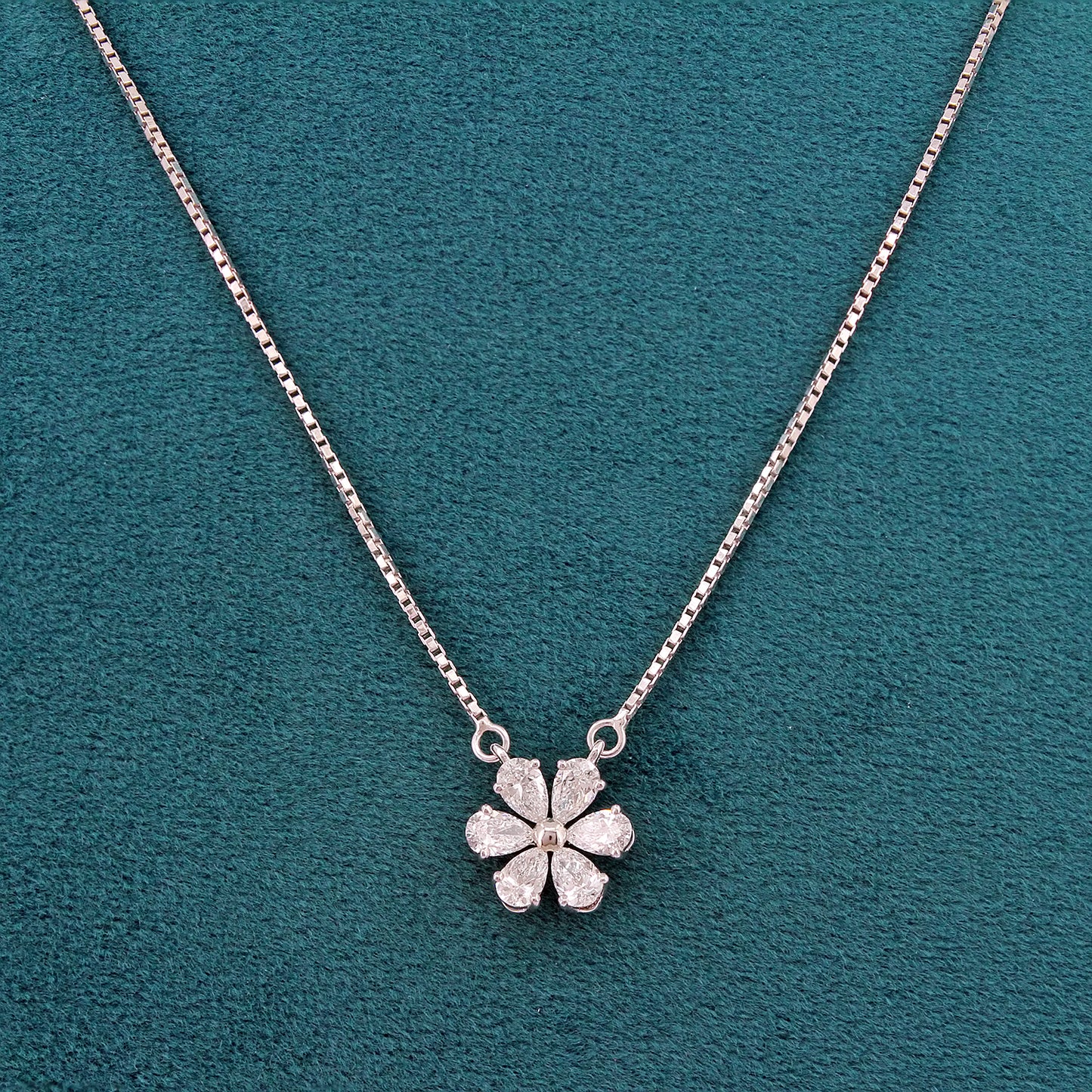 Elenai Floral Diamond Pendant with chain