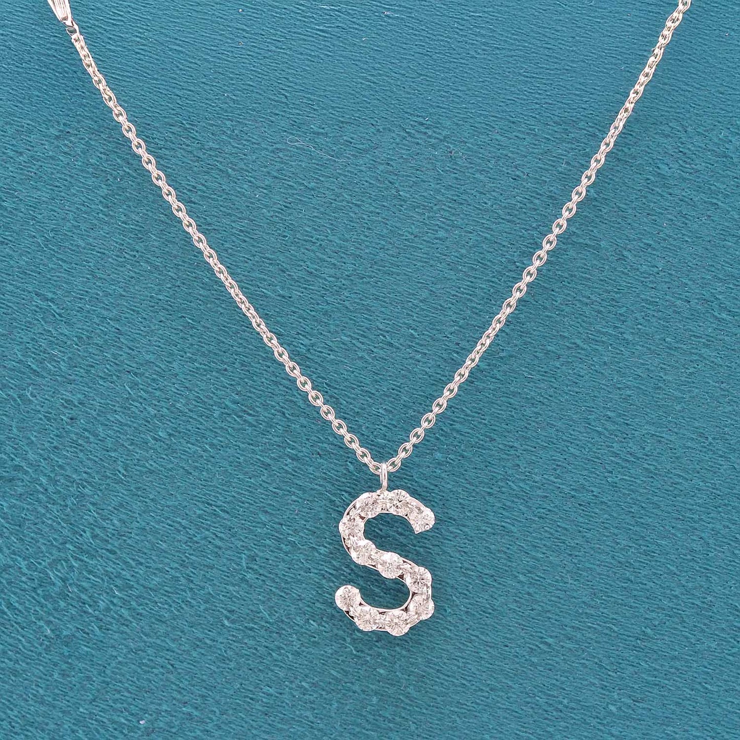 Aakar Alphabet Diamond Pendant with chain