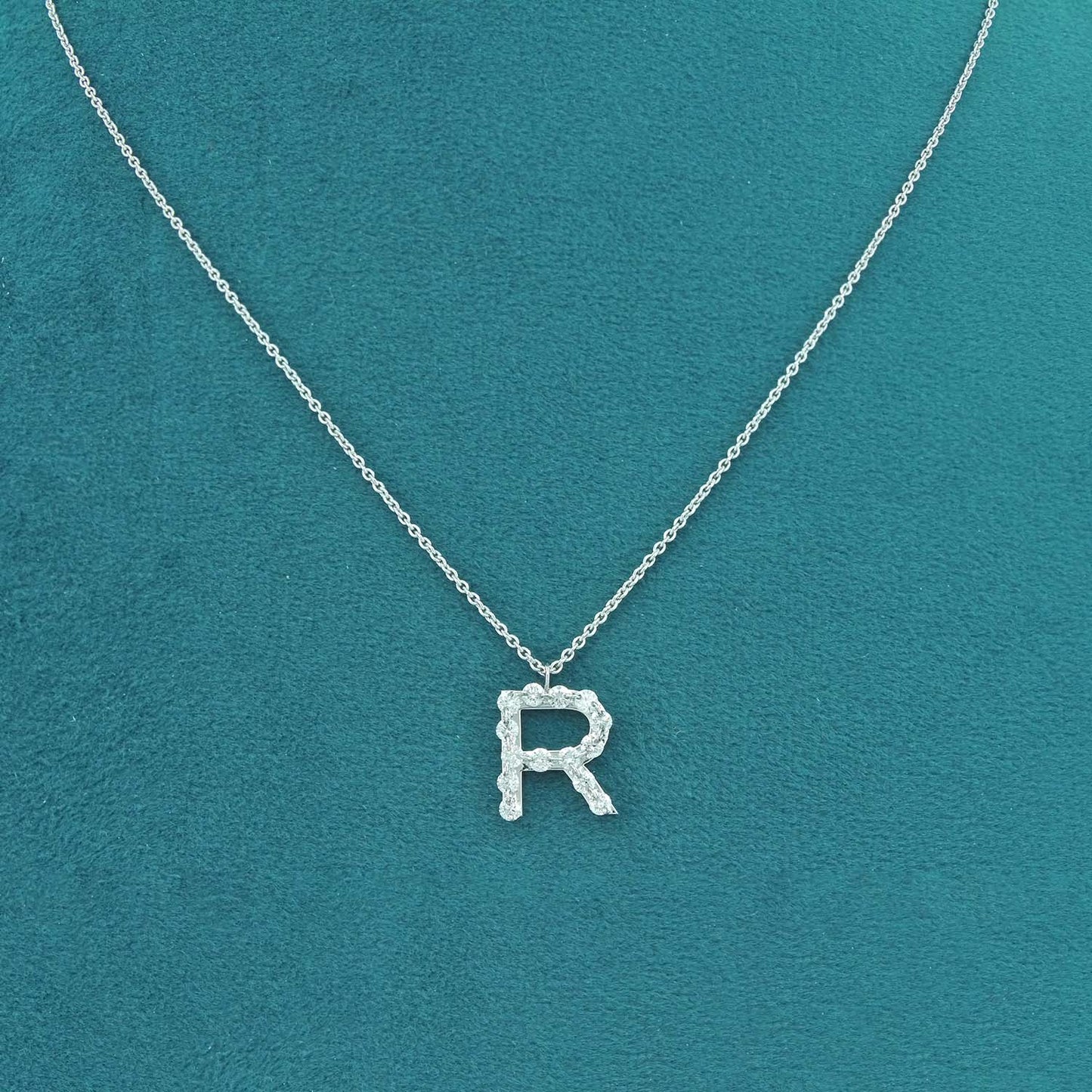 Elar Alphabet Diamond Pendant  with chain
