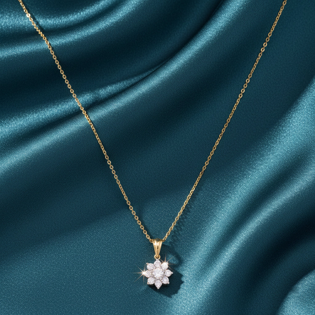 Rhisara Nakshatra Diamond Pendant with chain