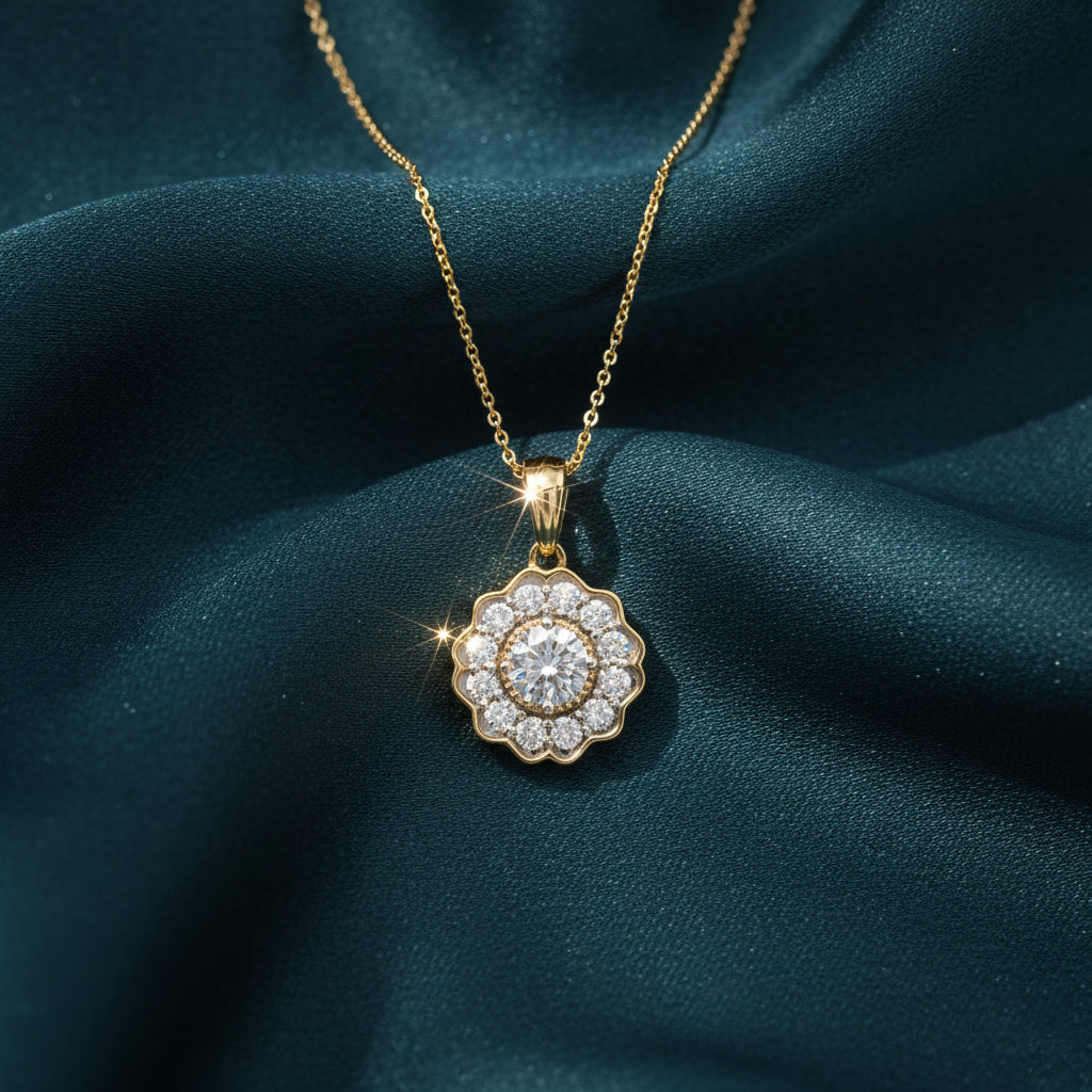 Nayela Floral Diamond Pendant