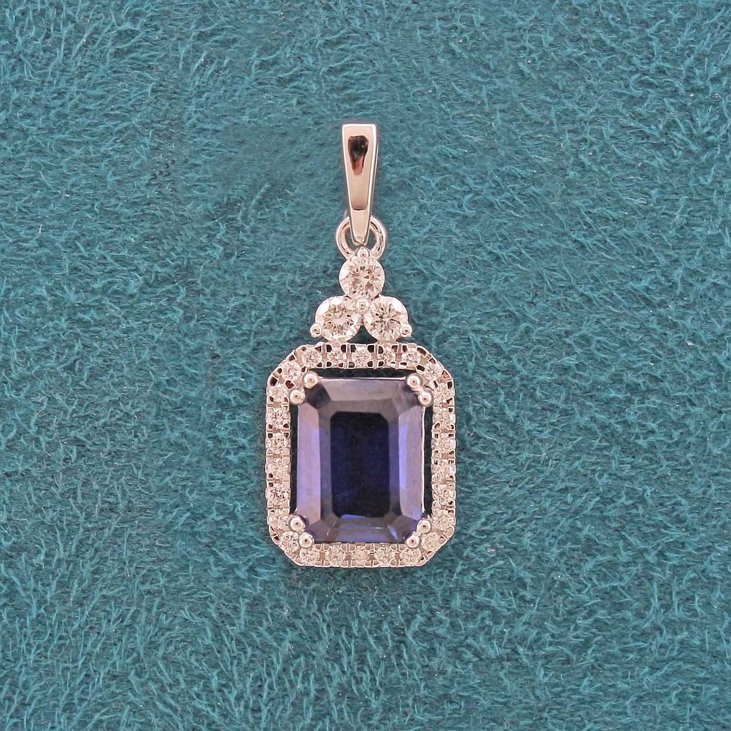 Neraya Coloured Stone Solitaire Diamond Pendant