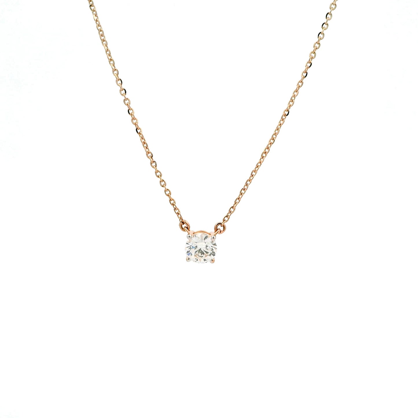 Liora Solitaire Diamond Pendant and Chain