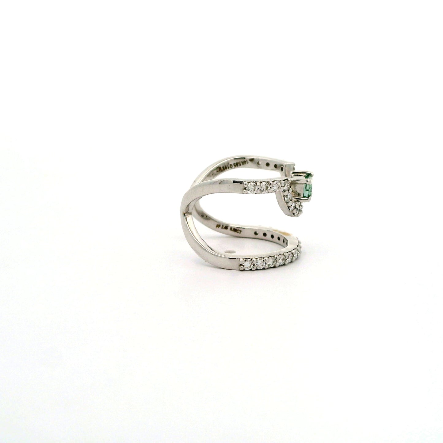 Lyren Crest Diamond Ring