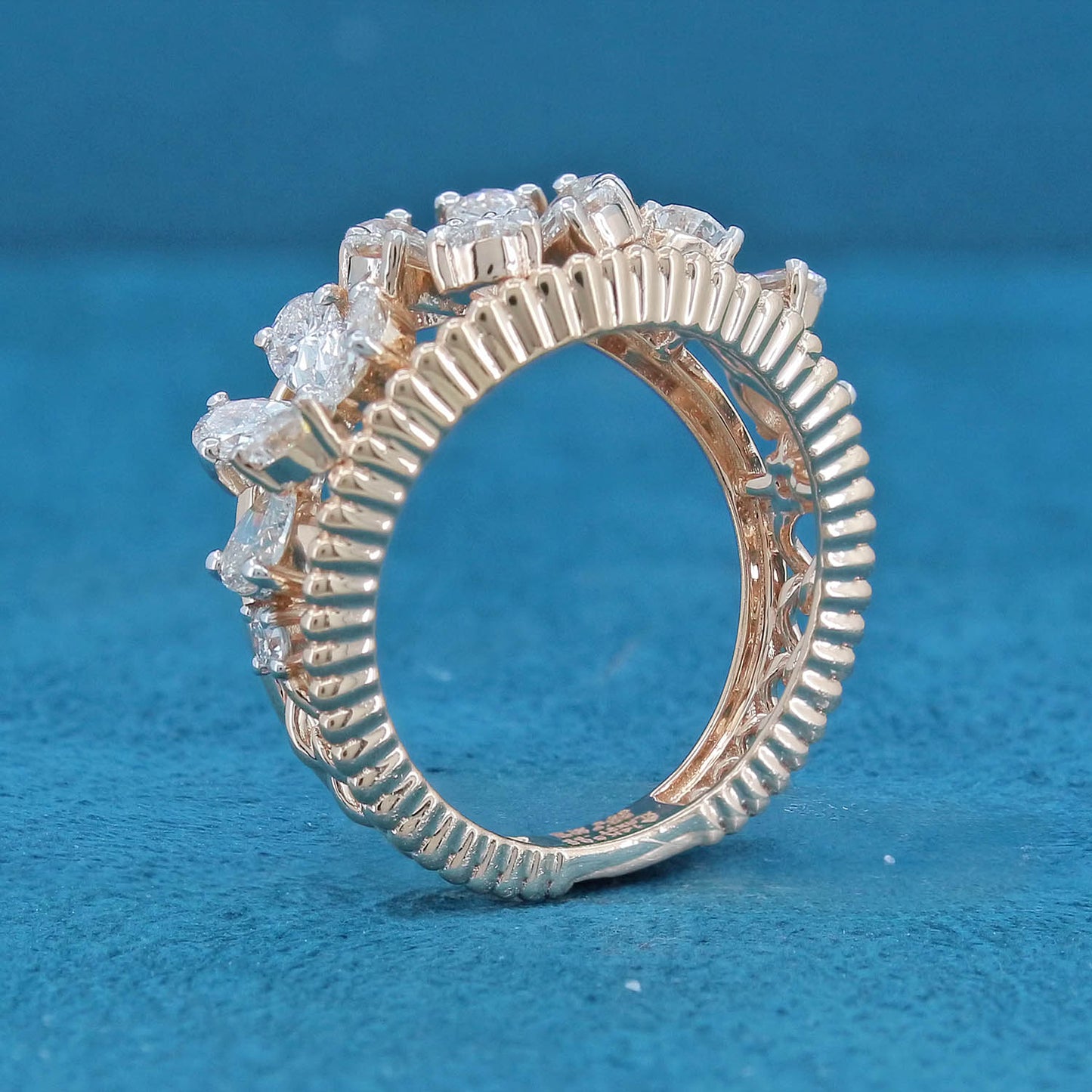 Virellia Floral Diamond Eternity Ring