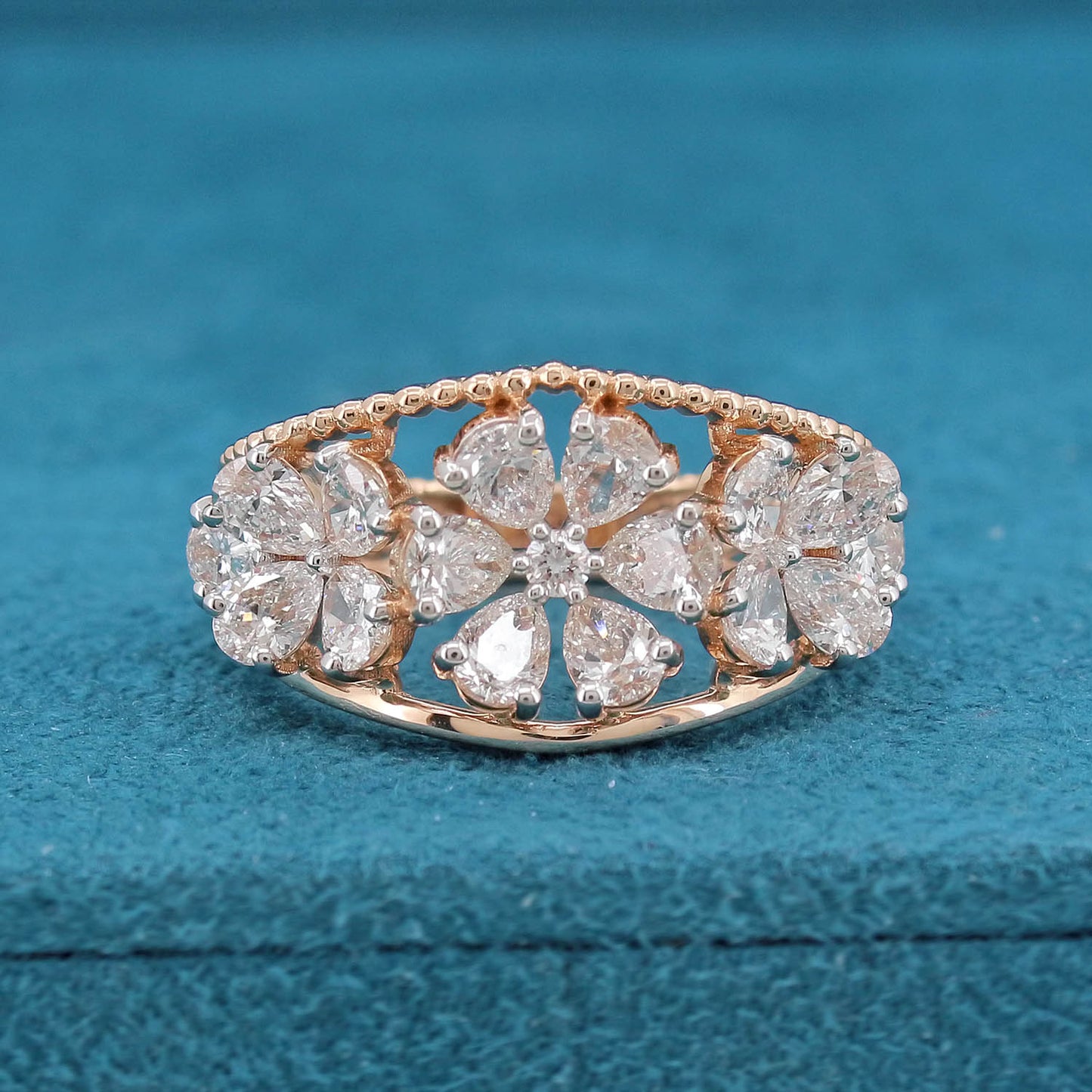 Virellia Floral Diamond Eternity Ring