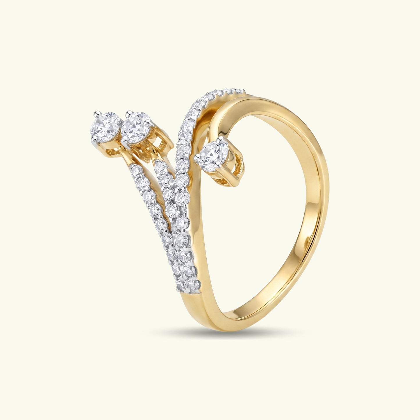 Aenara Scatter Diamond Ring