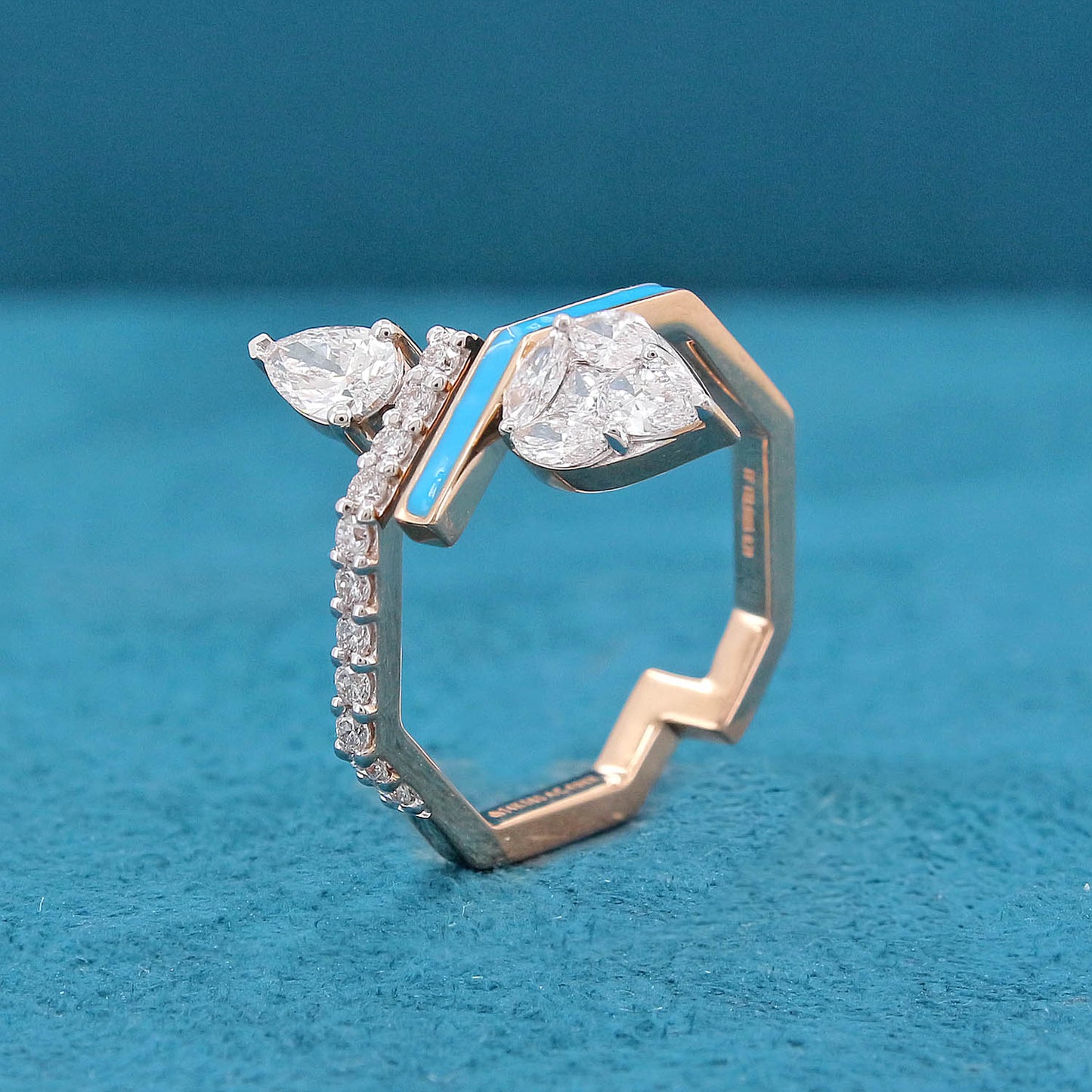 Orielle Enamel Diamond Ring