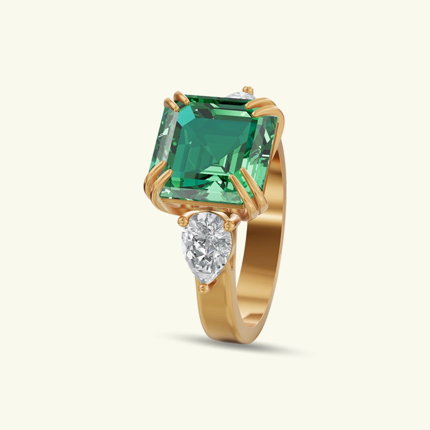 Renza Crest Diamond Engagement Ring