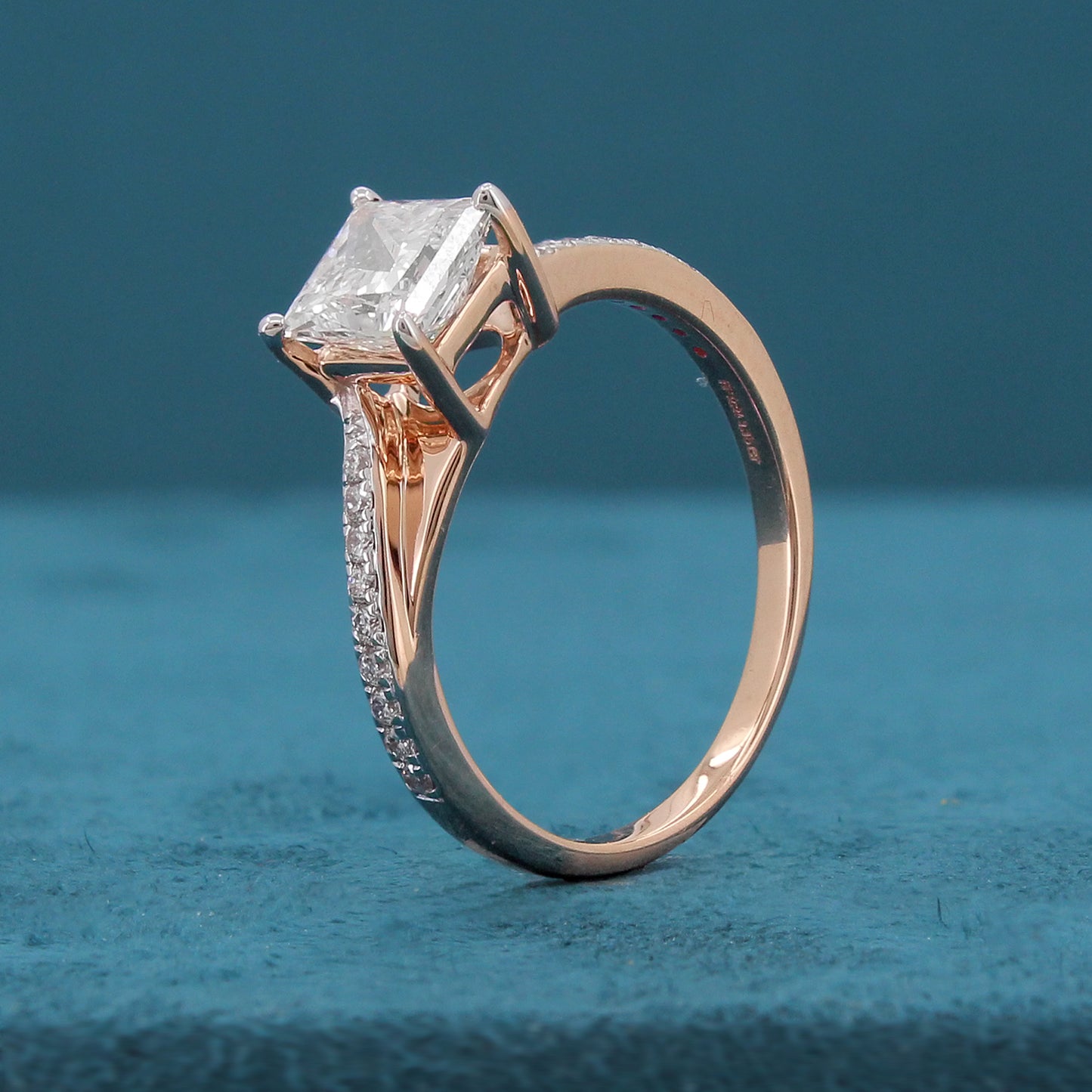 Elenya Crest Diamond Engagement Ring