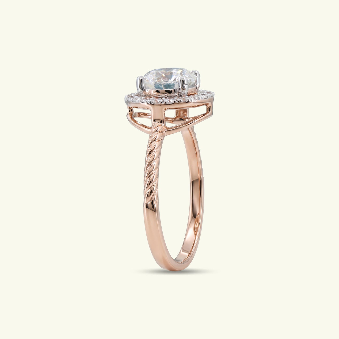 Mirielle Arc Diamond Solitaire Ring
