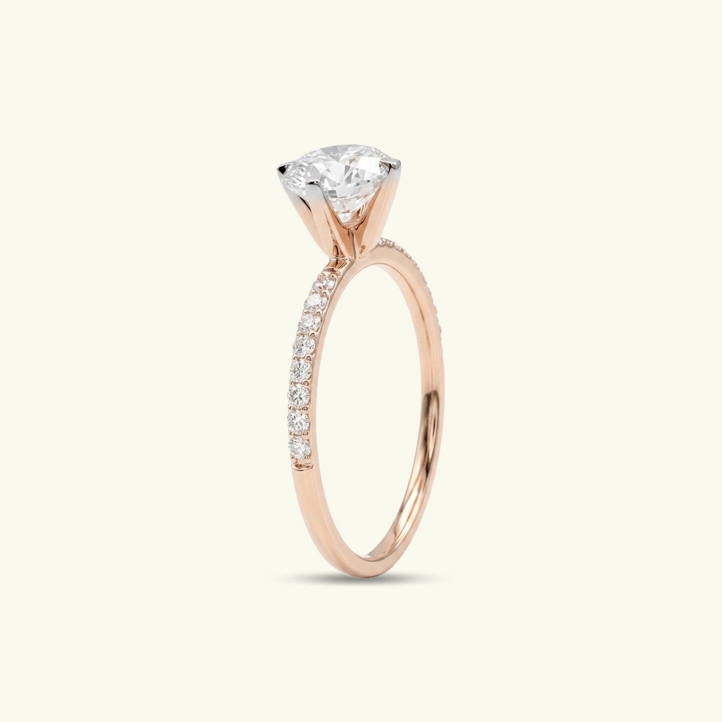 Elverin Halo Diamond Solitaire Ring