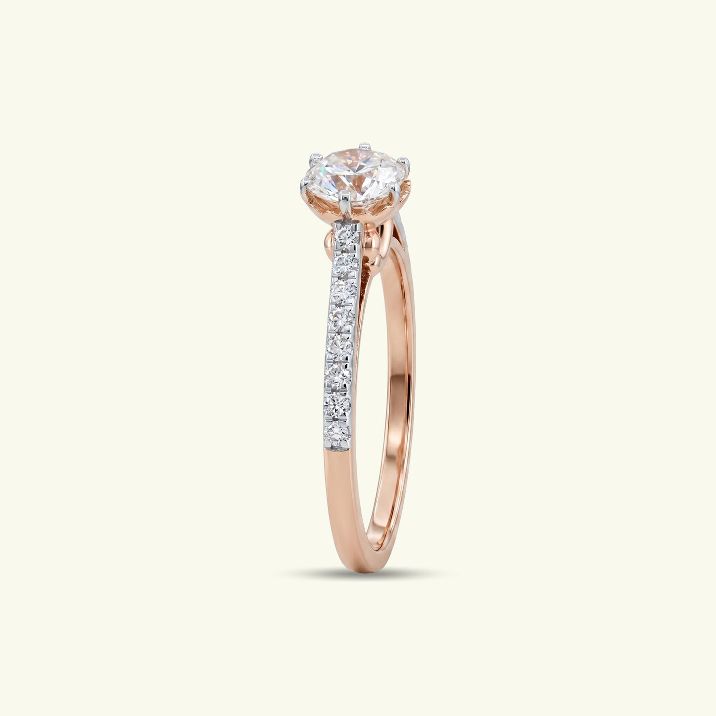 Selmira Crest Diamond Solitaire Ring