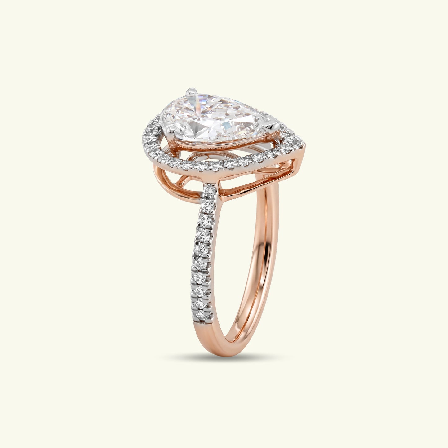 Seravine Peak Diamond Solitaire Ring
