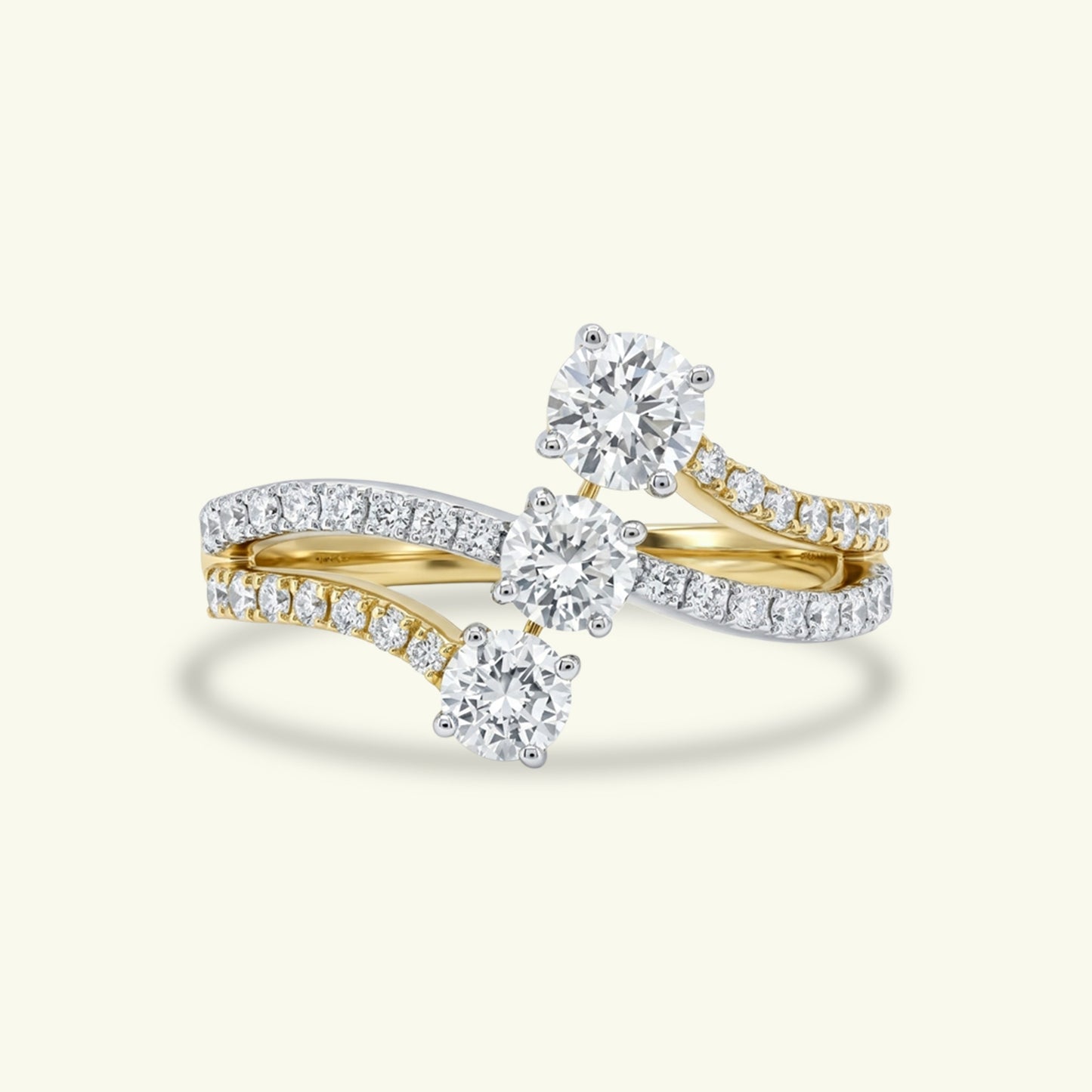 Trinelle Three Stone Diamond Dailywear Ring