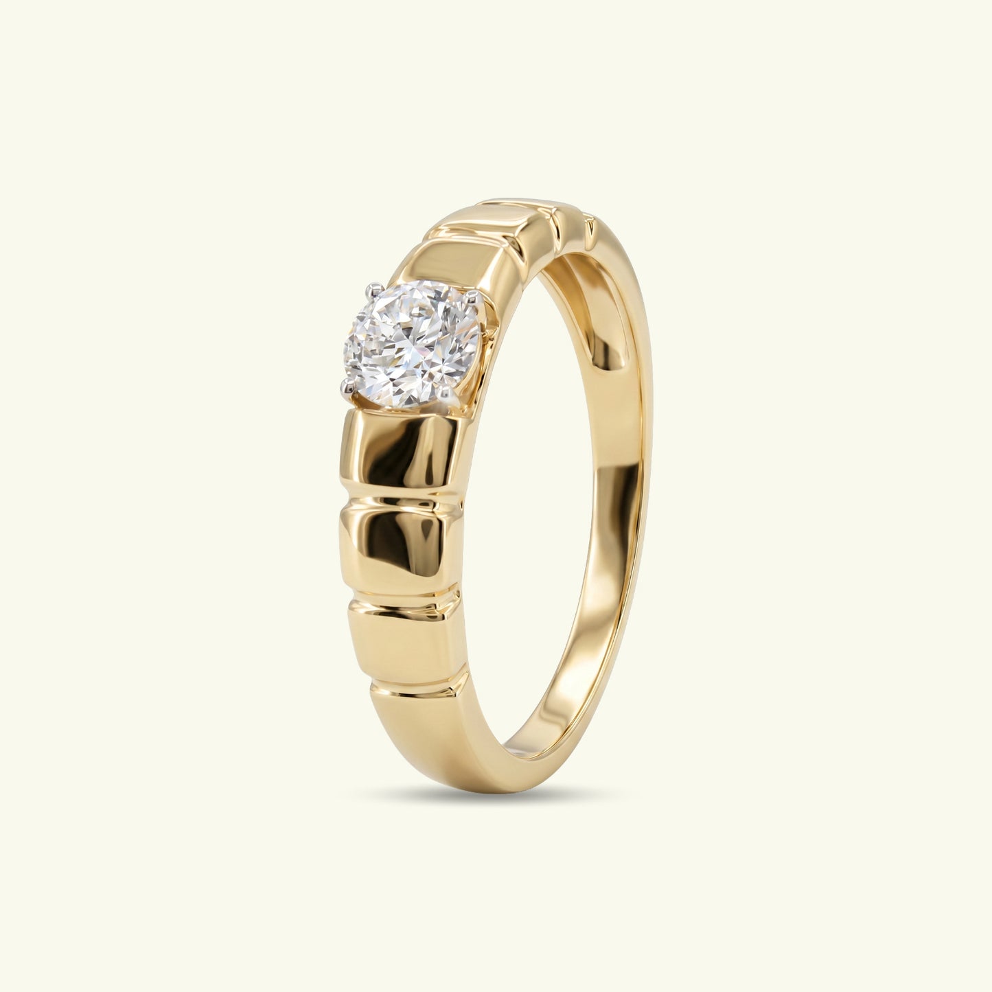 Solmira Crest Diamond Solitaire Ring