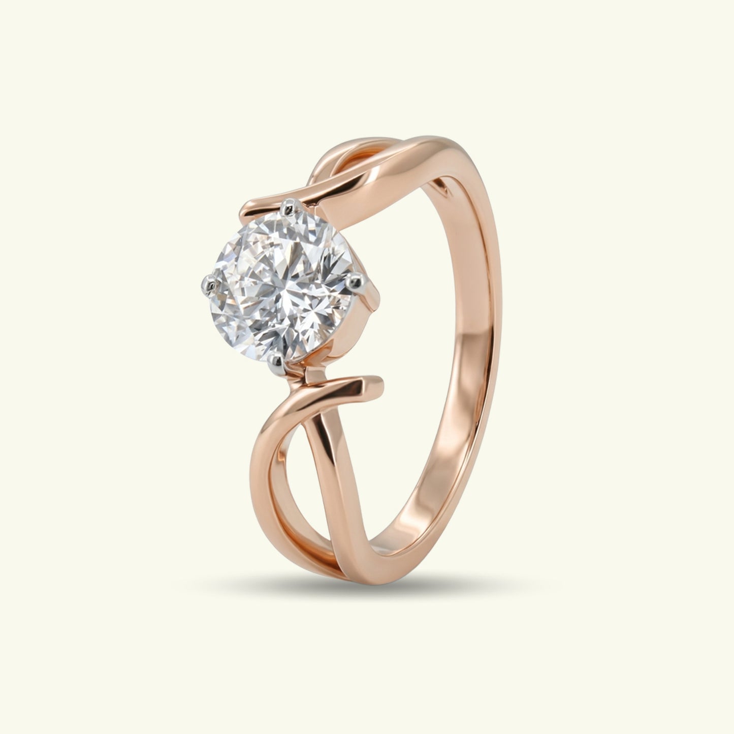 Calyron Arc Diamond Solitaire Ring