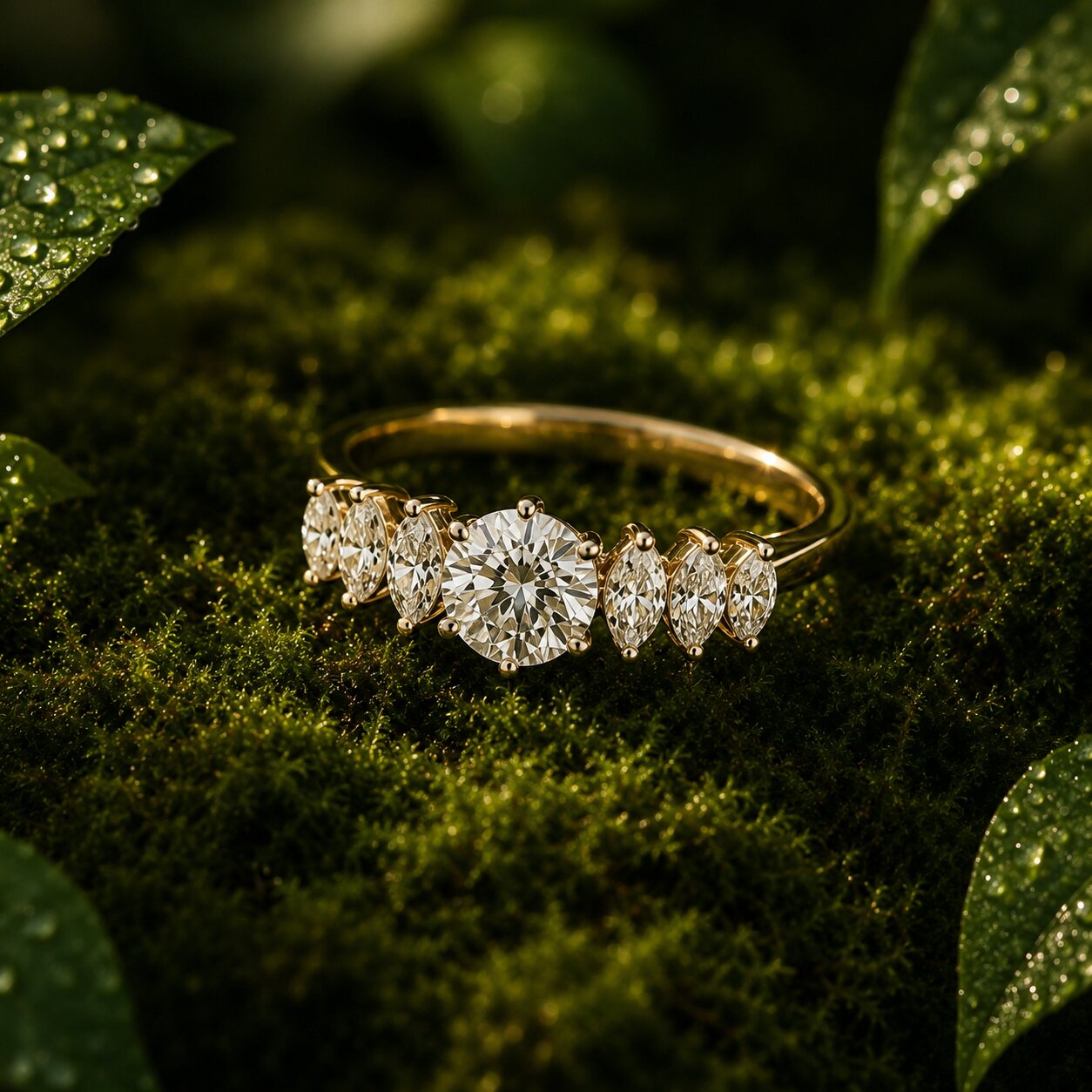 Classic Round Diamond Engagement Ring in Yellow Gold