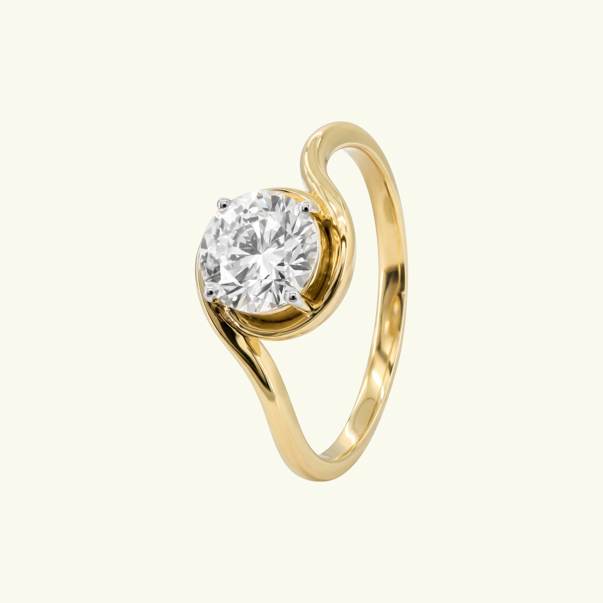 Equilibrium Solitaire Diamond Ring