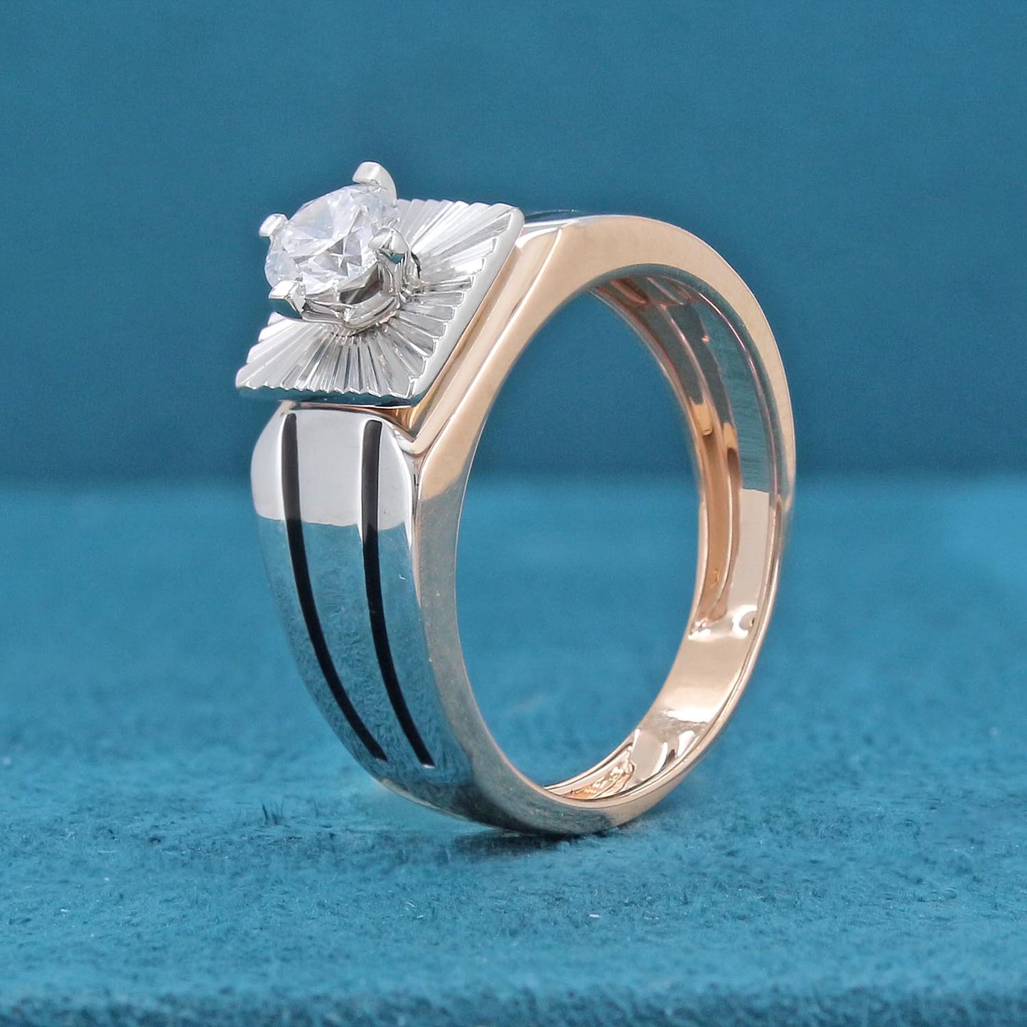 Branik Solitaire Mens Diamond Ring