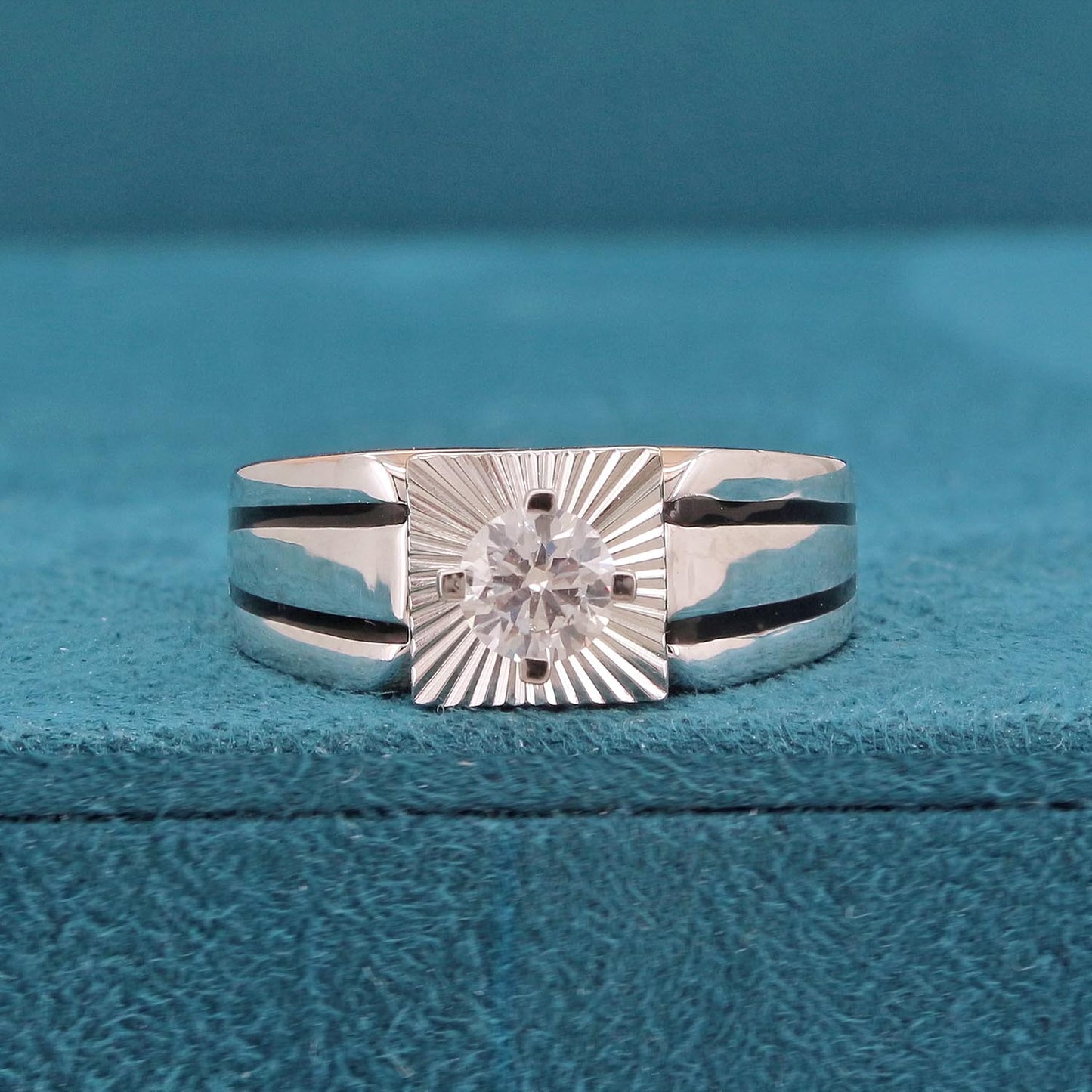 Branik Solitaire Mens Diamond Ring