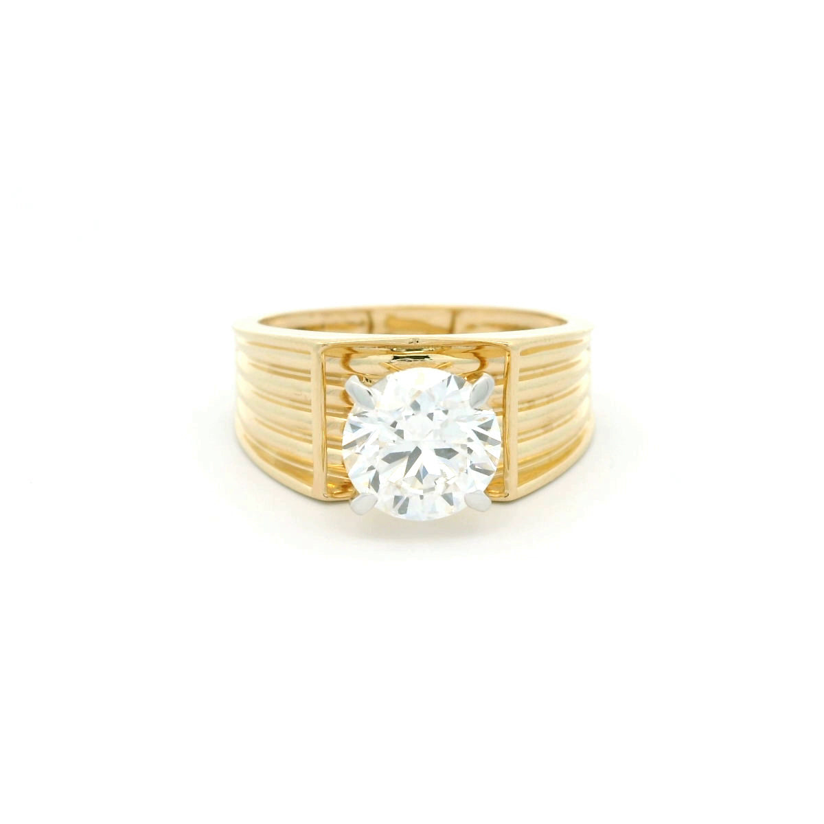 Hadrik Solitaire Mens Diamond Ring