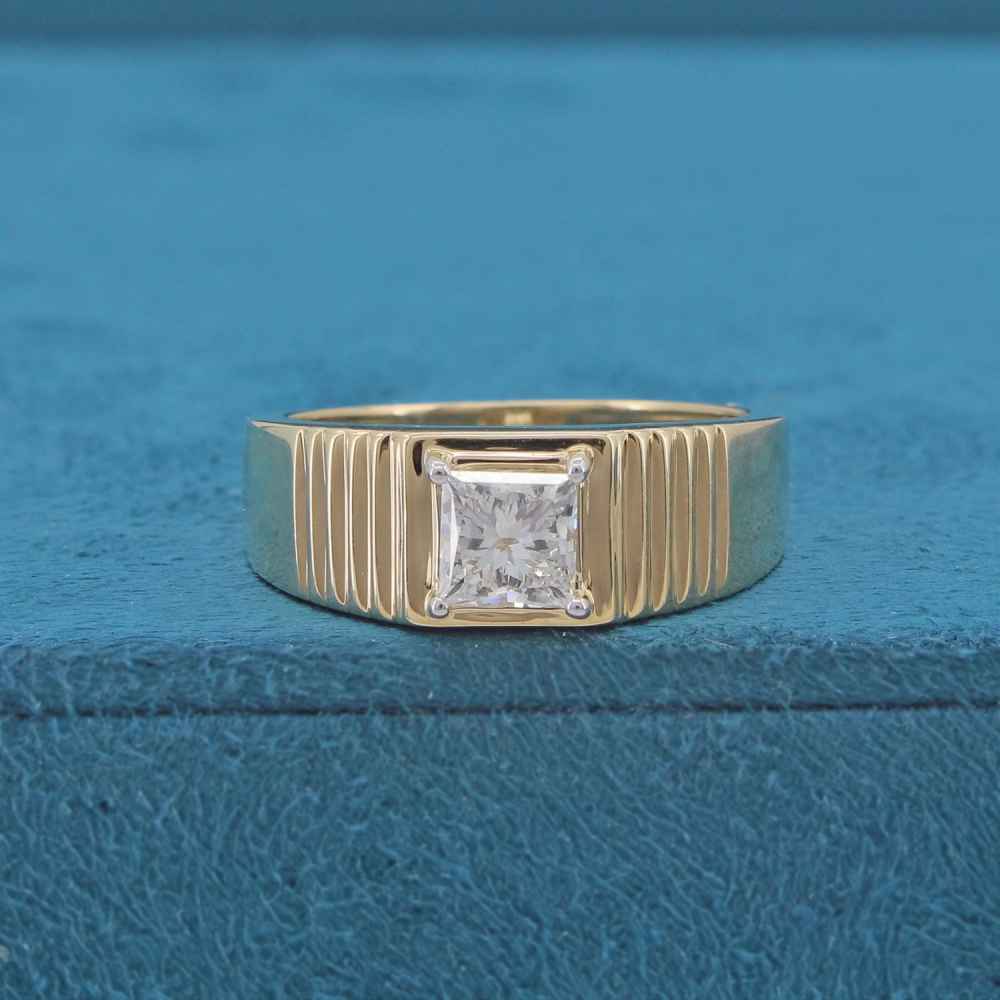 Caedin Crest Mens Solitaire Ring