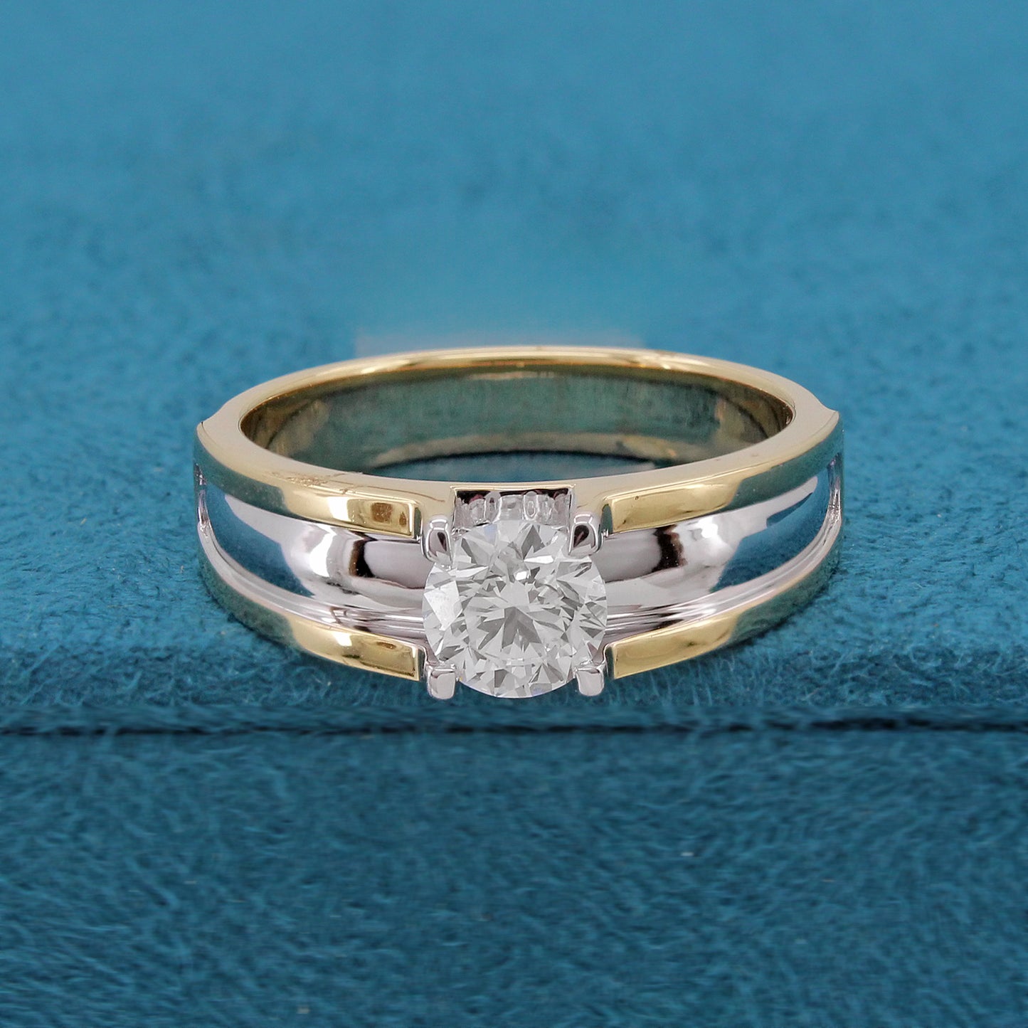 Renvir Band Mens Solitaire Diamond Ring